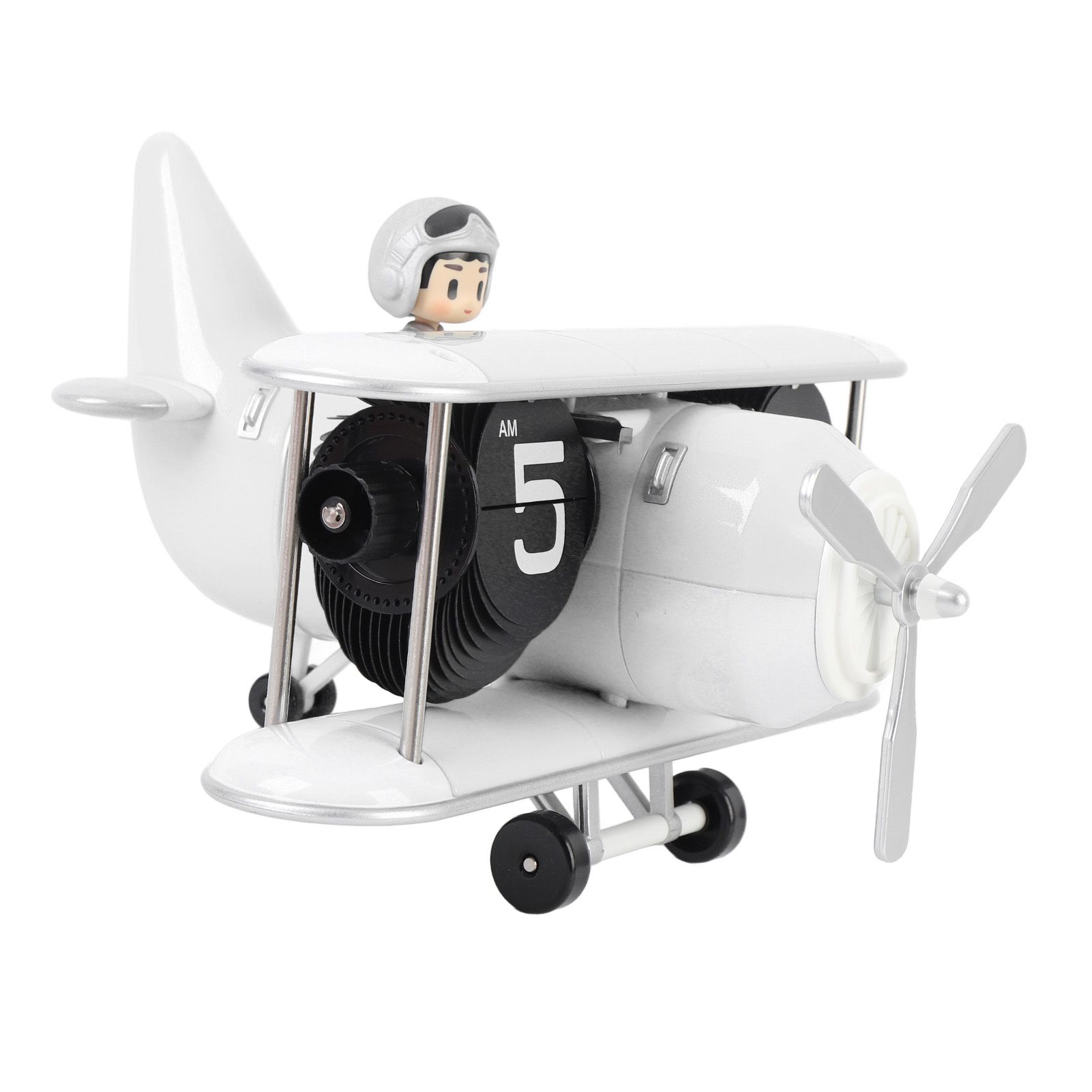 Airplane Flip Clock 12 Hours Retro Battery Powered Auto Flip Desk Clock for view 4