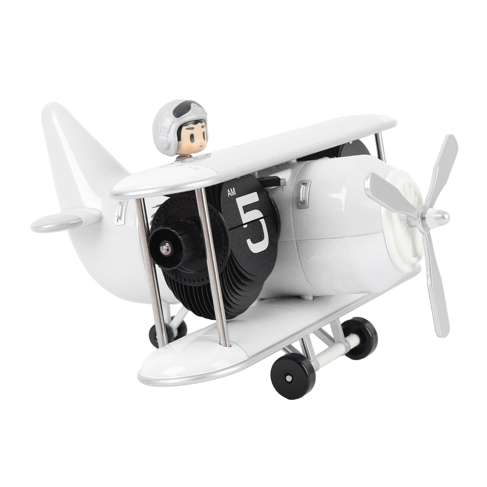 Airplane Flip Clock 12 Hours Retro Battery Powered Auto Flip Desk Clock for view 6