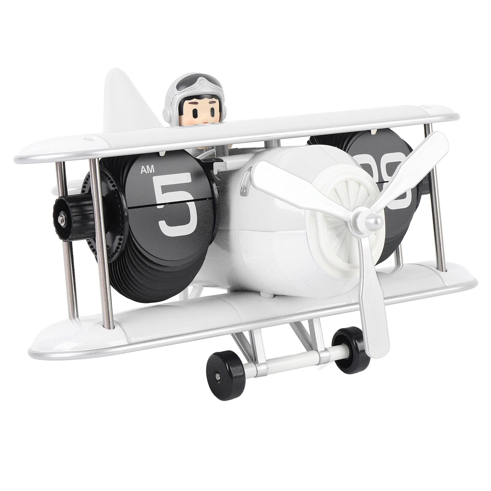 Airplane Flip Clock 12 Hours Retro Battery Powered Auto Flip Desk Clock for view 8