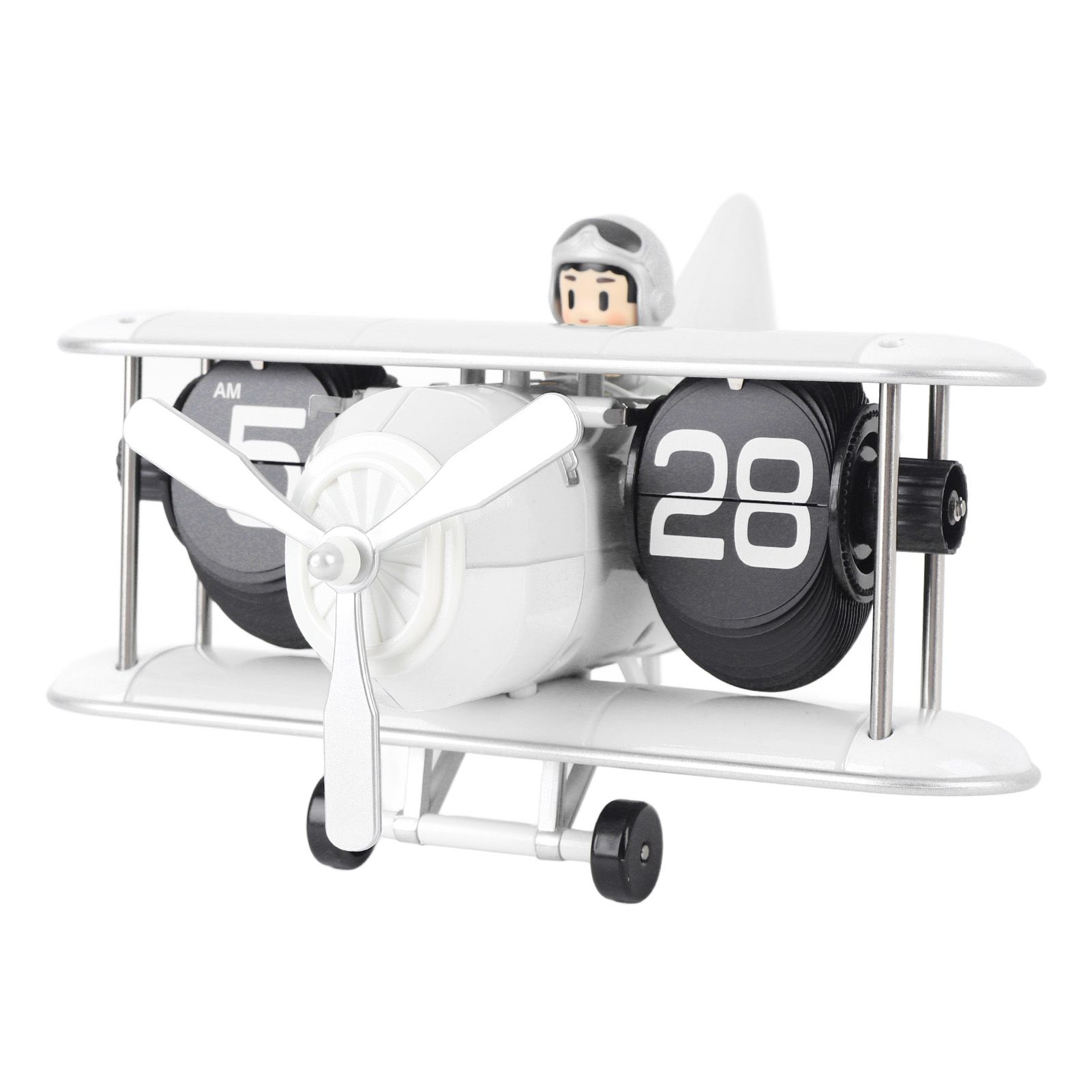 Airplane Flip Clock 12 Hours Retro Battery Powered Auto Flip Desk Clock for view 9
