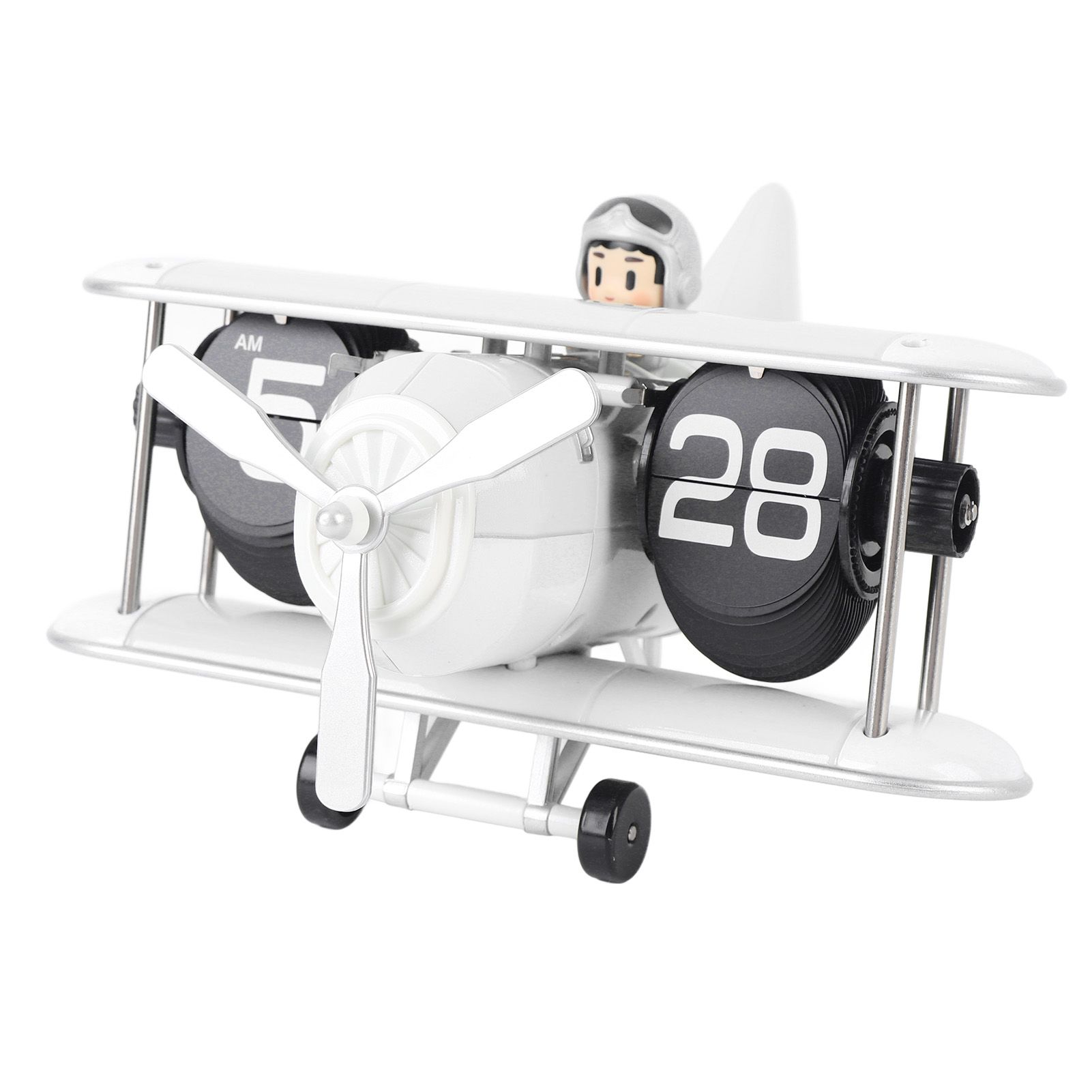 Airplane Flip Clock 12 Hours Retro Battery Powered Auto Flip Desk Clock for view 10