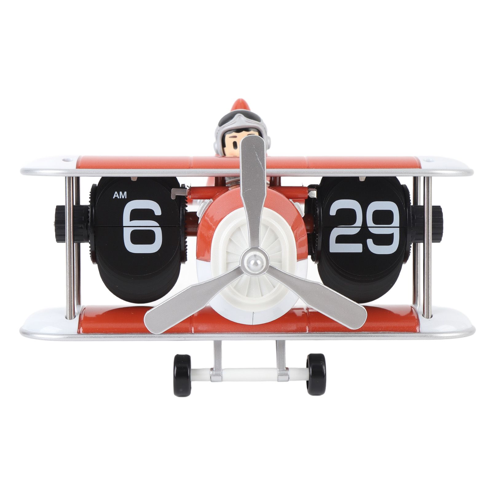Airplane Flip Clock 12 Hours Retro Battery Powered Auto Flip Desk Clock for view 3