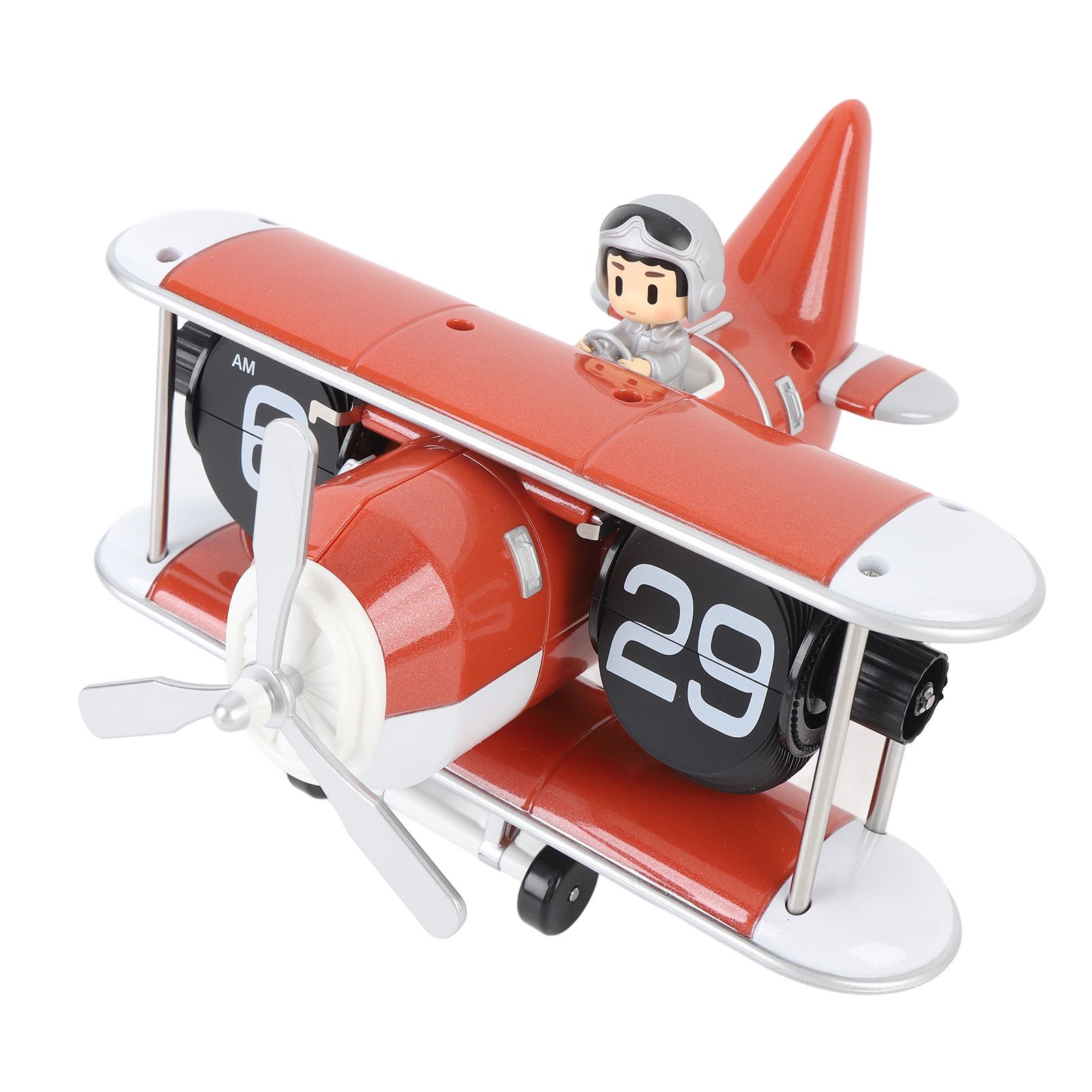 Airplane Flip Clock 12 Hours Retro Battery Powered Auto Flip Desk Clock for view 4