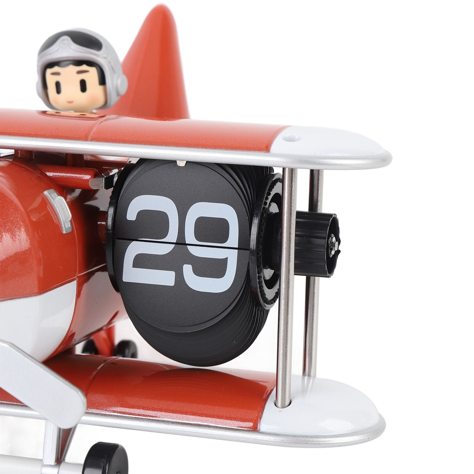 Airplane Flip Clock 12 Hours Retro Battery Powered Auto Flip Desk Clock for view 5