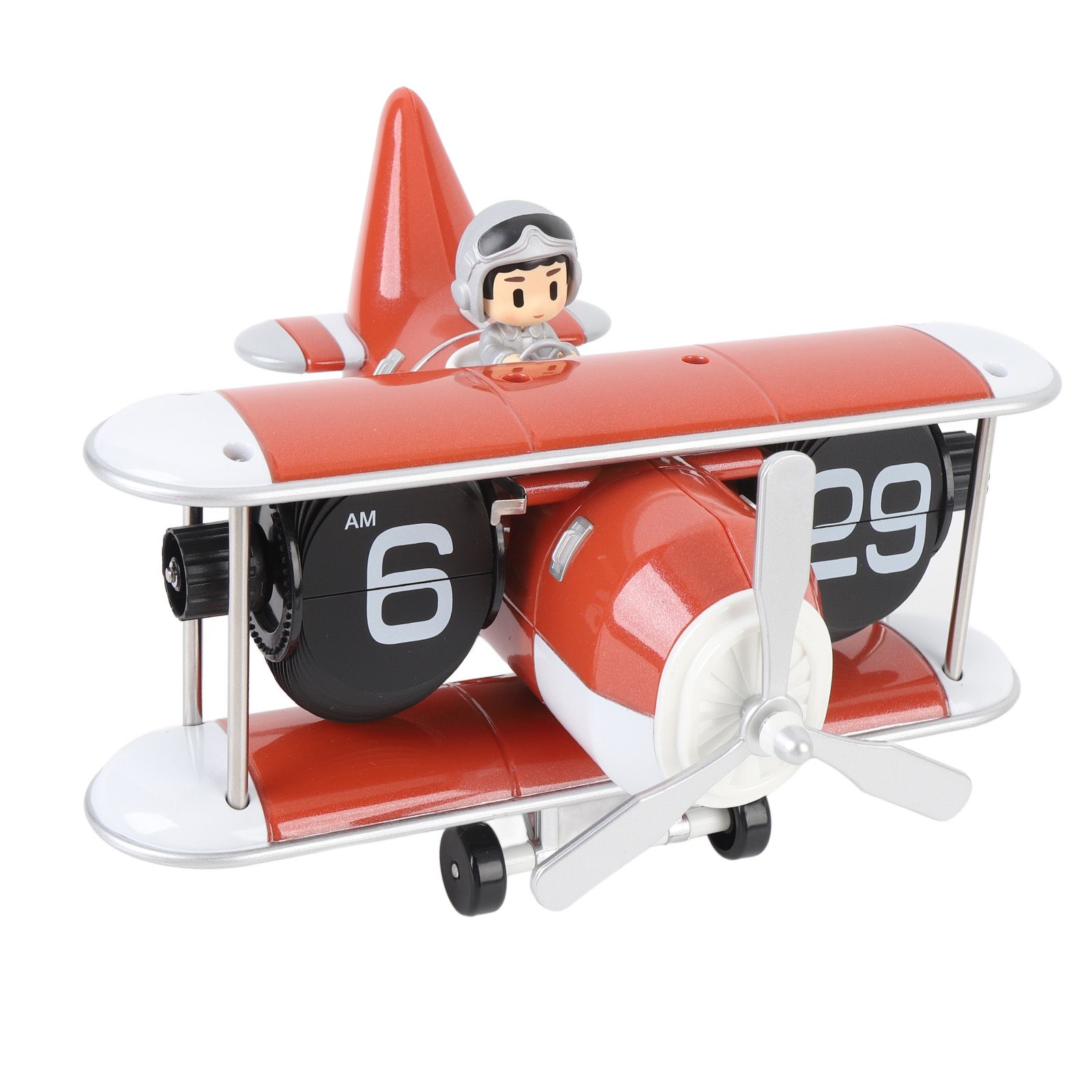Airplane Flip Clock 12 Hours Retro Battery Powered Auto Flip Desk Clock for view 6