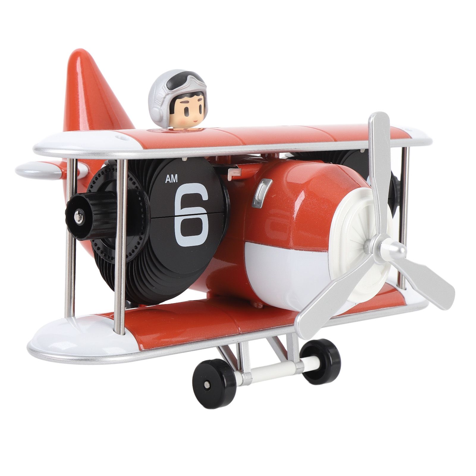 Airplane Flip Clock 12 Hours Retro Battery Powered Auto Flip Desk Clock for view 9