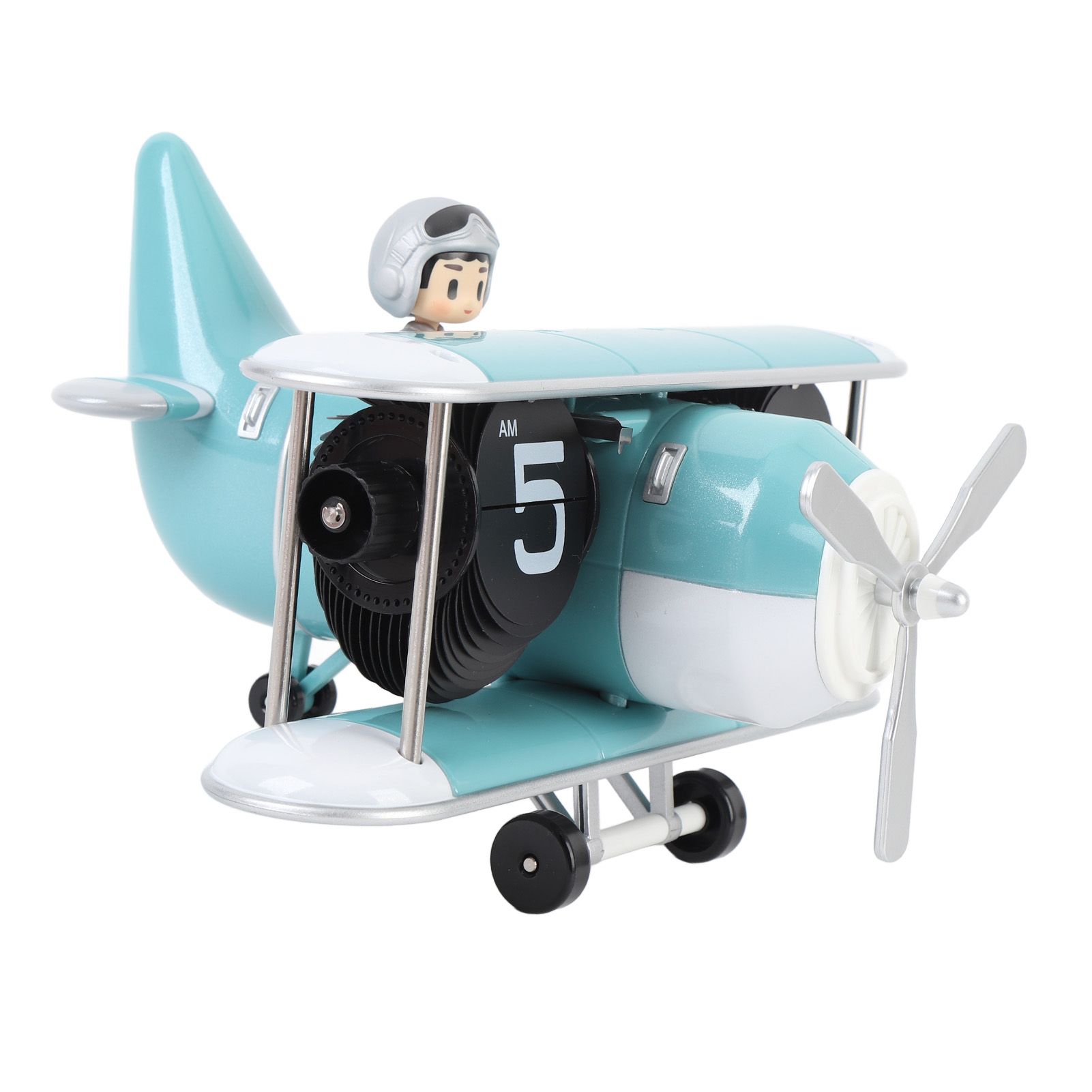 Airplane Flip Clock 12 Hours Retro Battery Powered Auto Flip Desk Clock for view 4