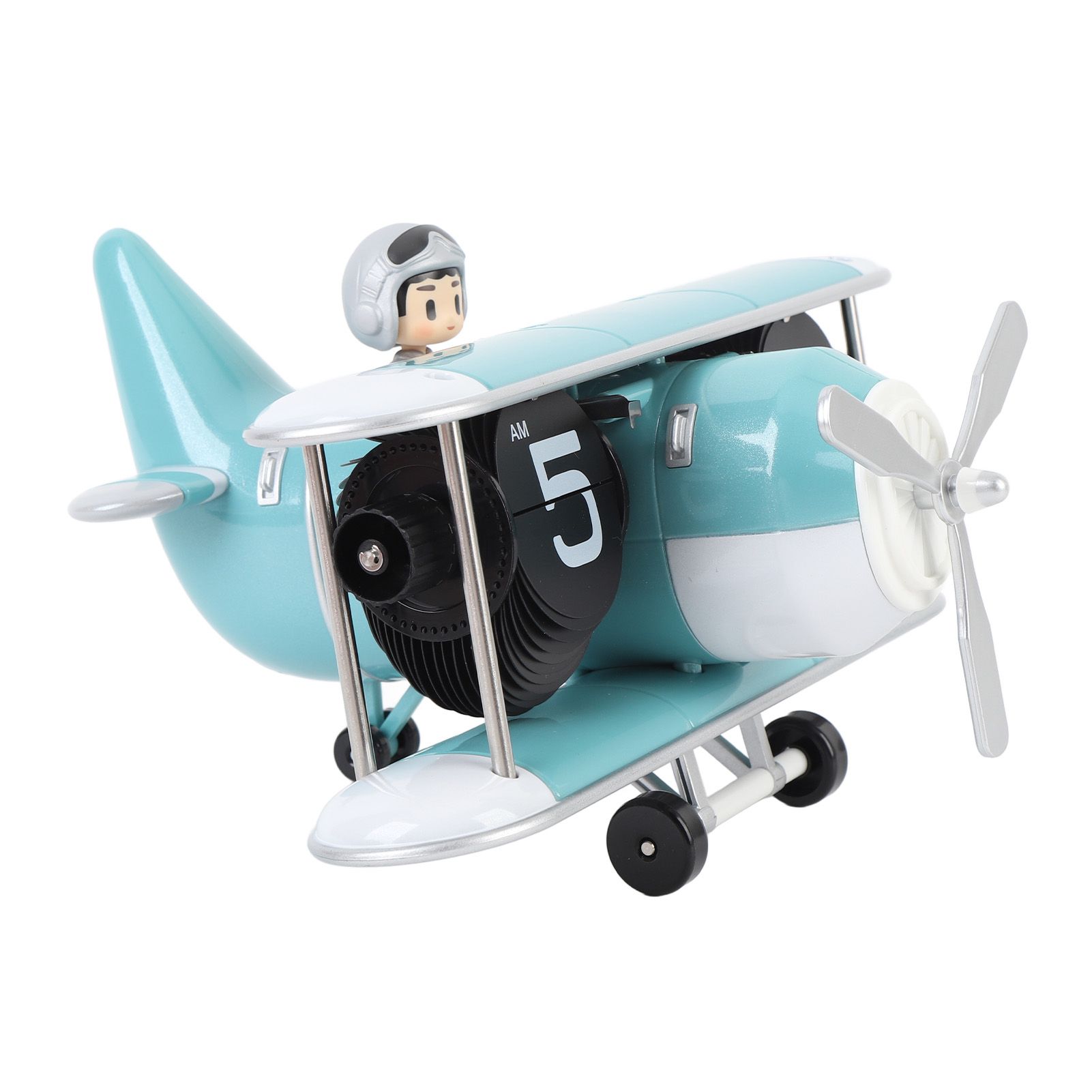 Airplane Flip Clock 12 Hours Retro Battery Powered Auto Flip Desk Clock for view 6