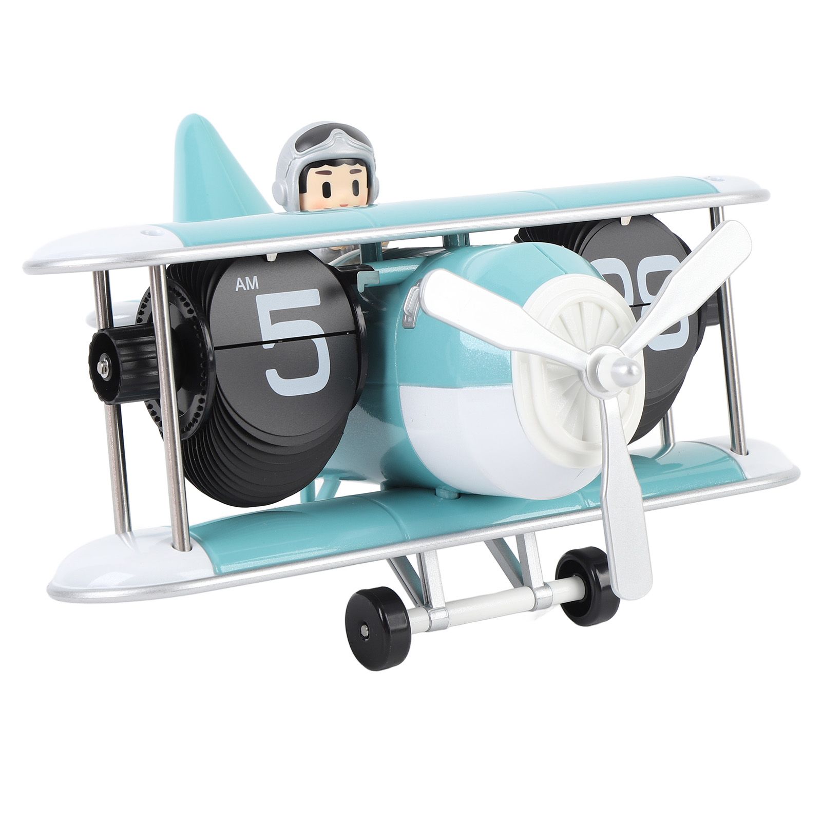 Airplane Flip Clock 12 Hours Retro Battery Powered Auto Flip Desk Clock for view 8