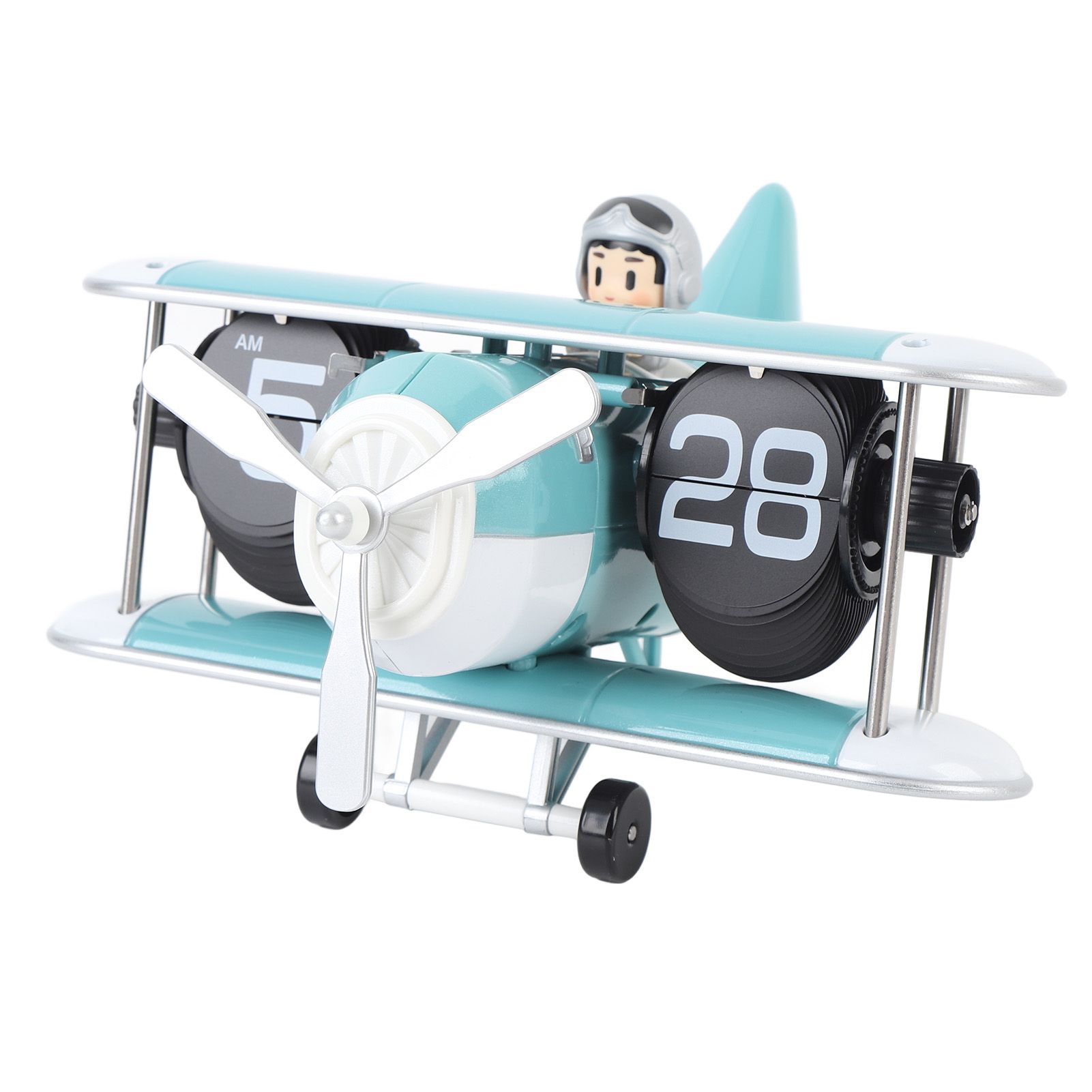 Airplane Flip Clock 12 Hours Retro Battery Powered Auto Flip Desk Clock for view 10
