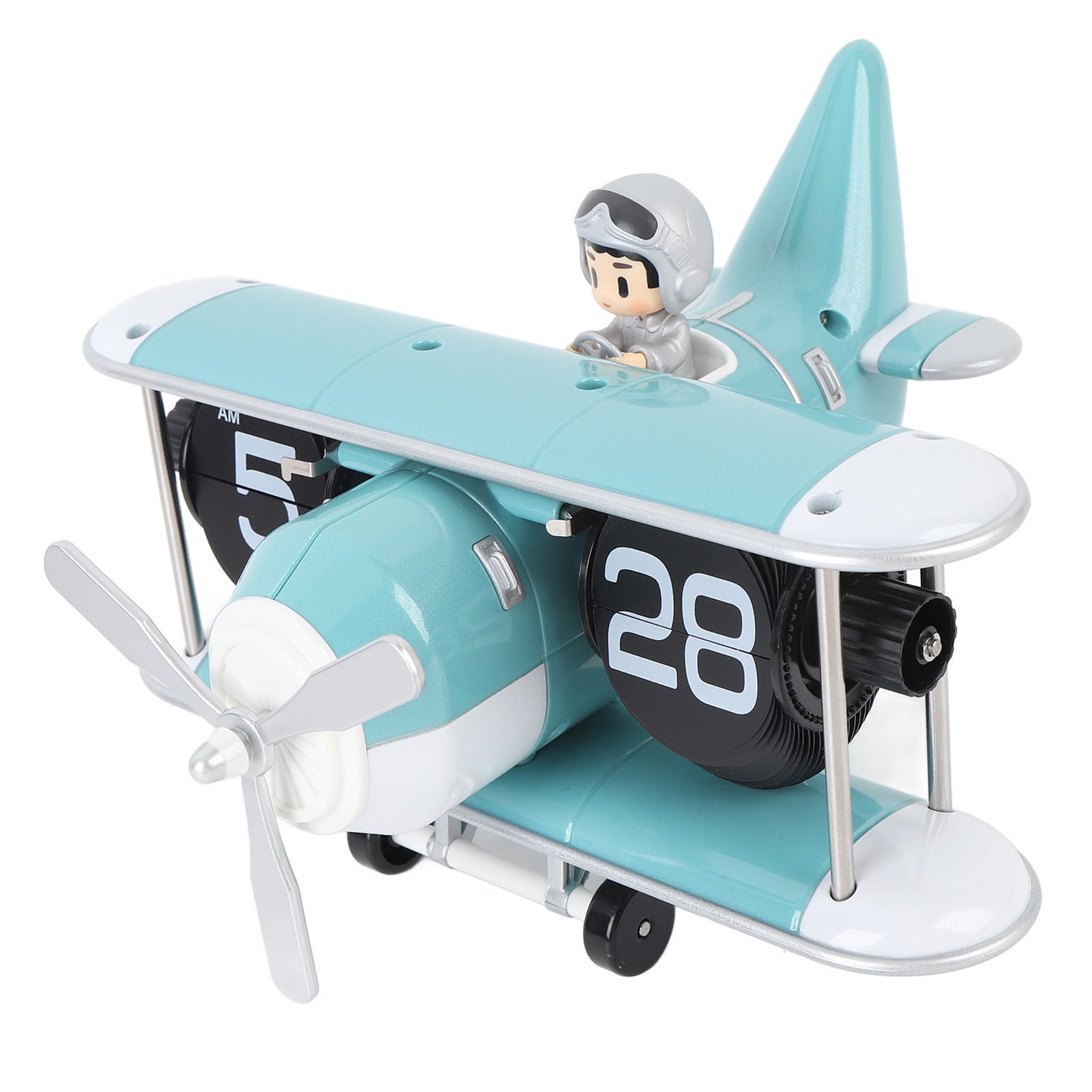 Airplane Flip Clock 12 Hours Retro Battery Powered Auto Flip Desk Clock for view 11