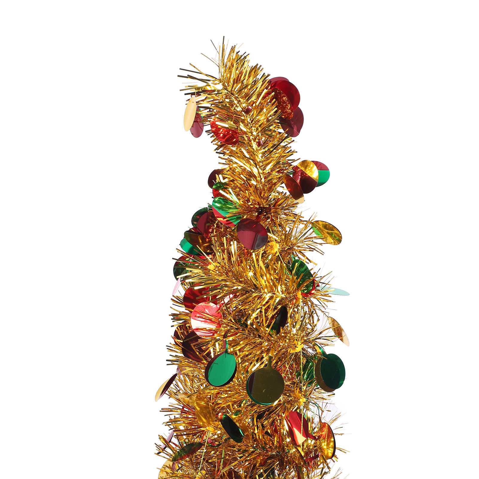 4.9ft PET Foldable Artificial Xmas Tree Sequin Pop Up Xmas Tree for Home view 2
