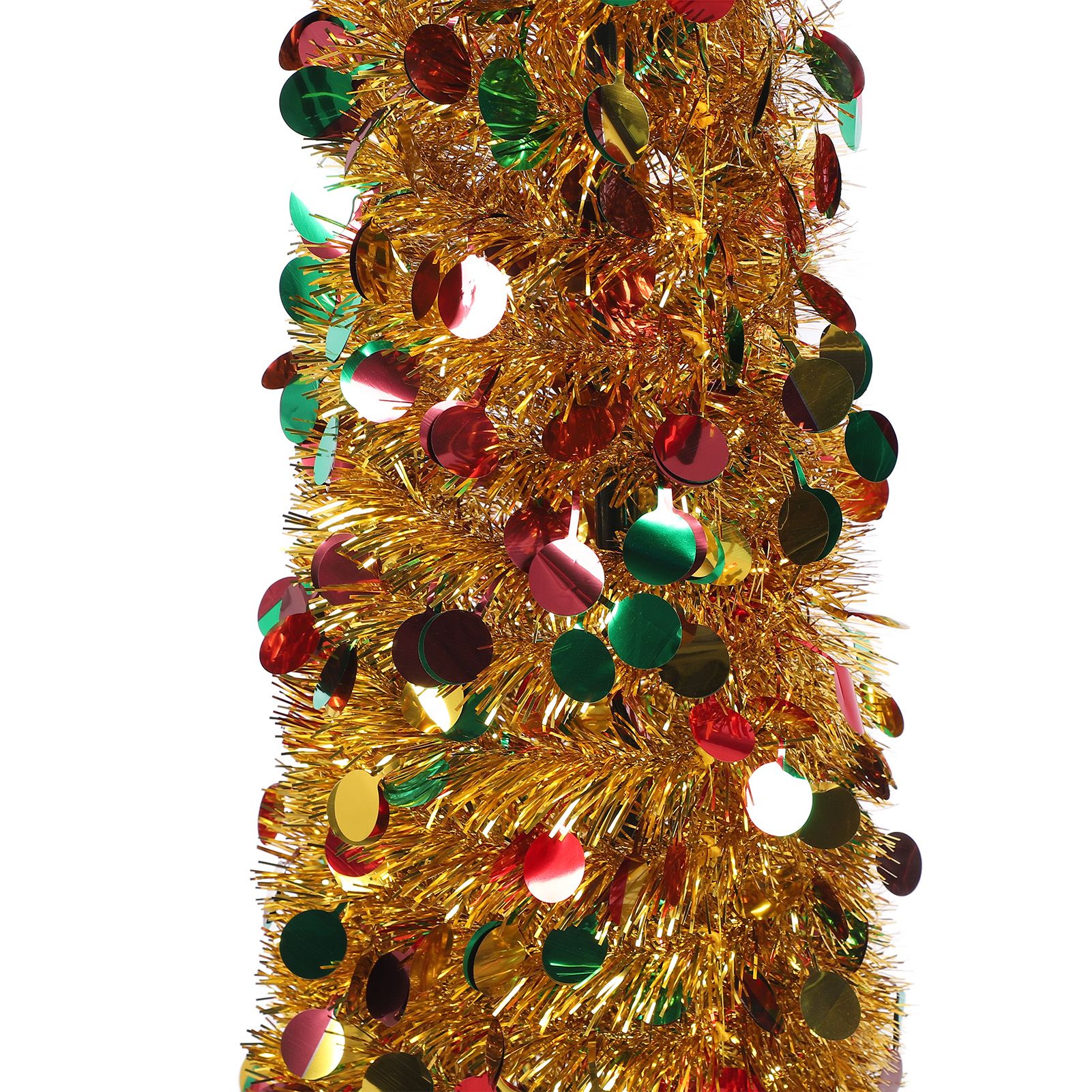 4.9ft PET Foldable Artificial Xmas Tree Sequin Pop Up Xmas Tree for Home view 5