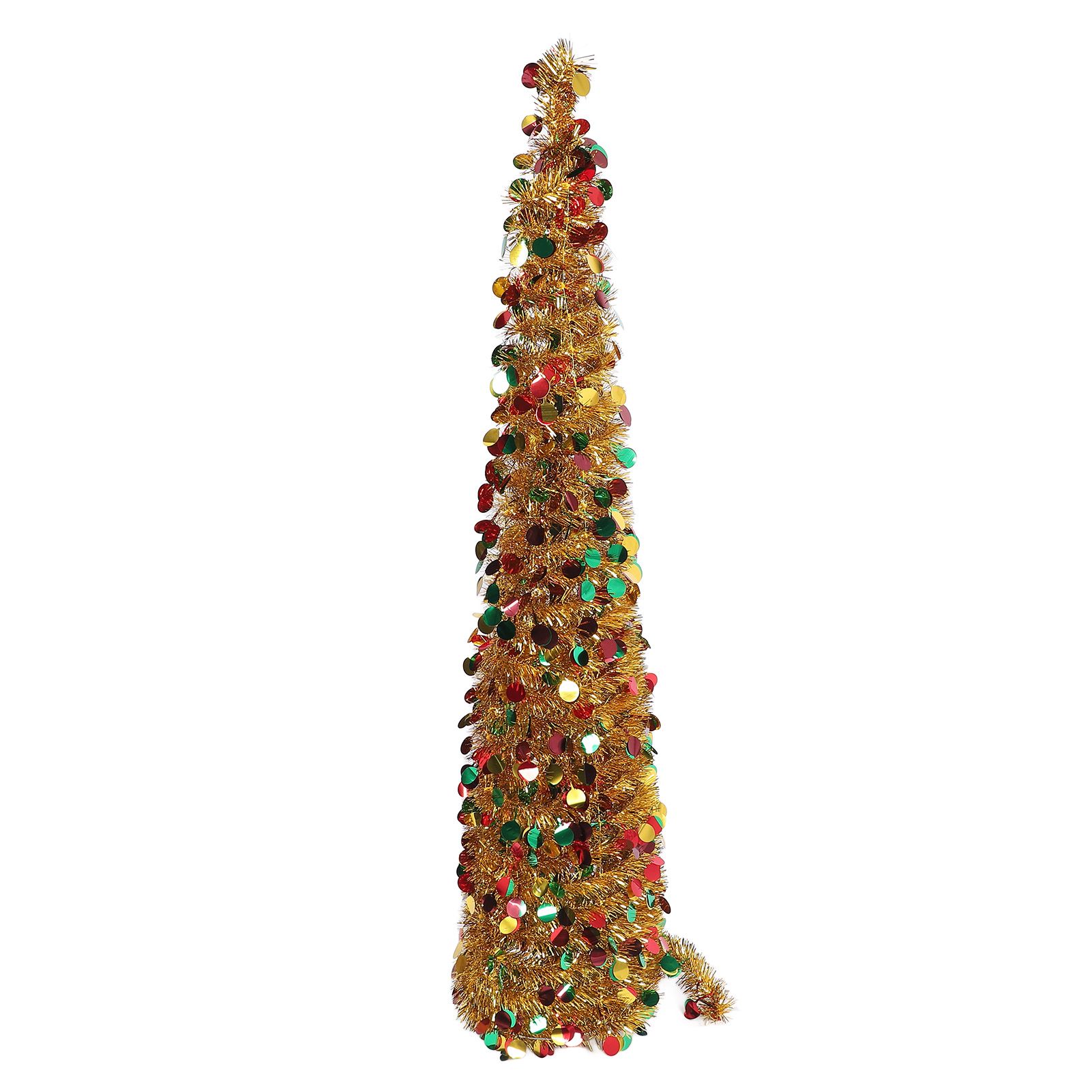 4.9ft PET Foldable Artificial Xmas Tree Sequin Pop Up Xmas Tree for Home view 6