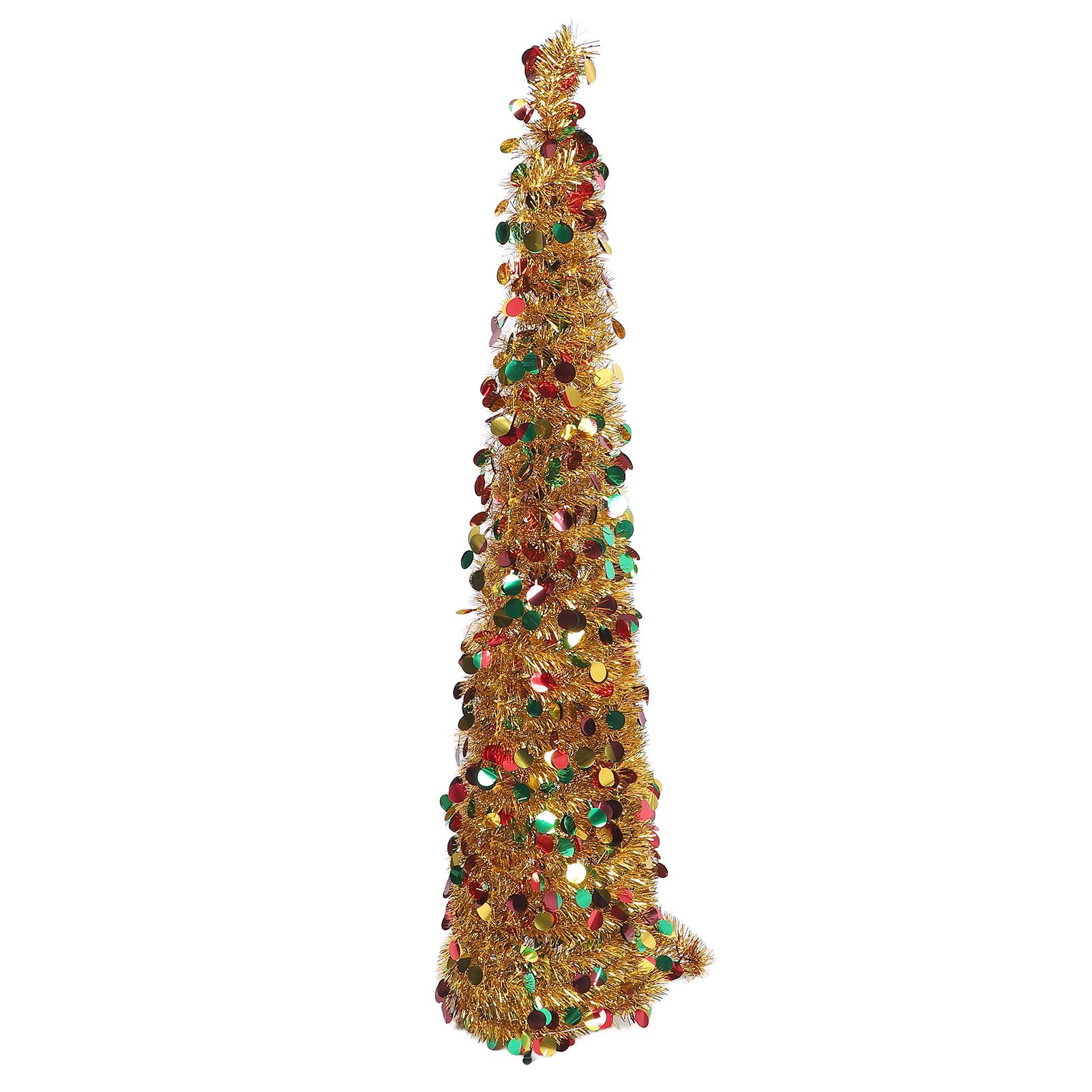4.9ft PET Foldable Artificial Xmas Tree Sequin Pop Up Xmas Tree for Home view 8
