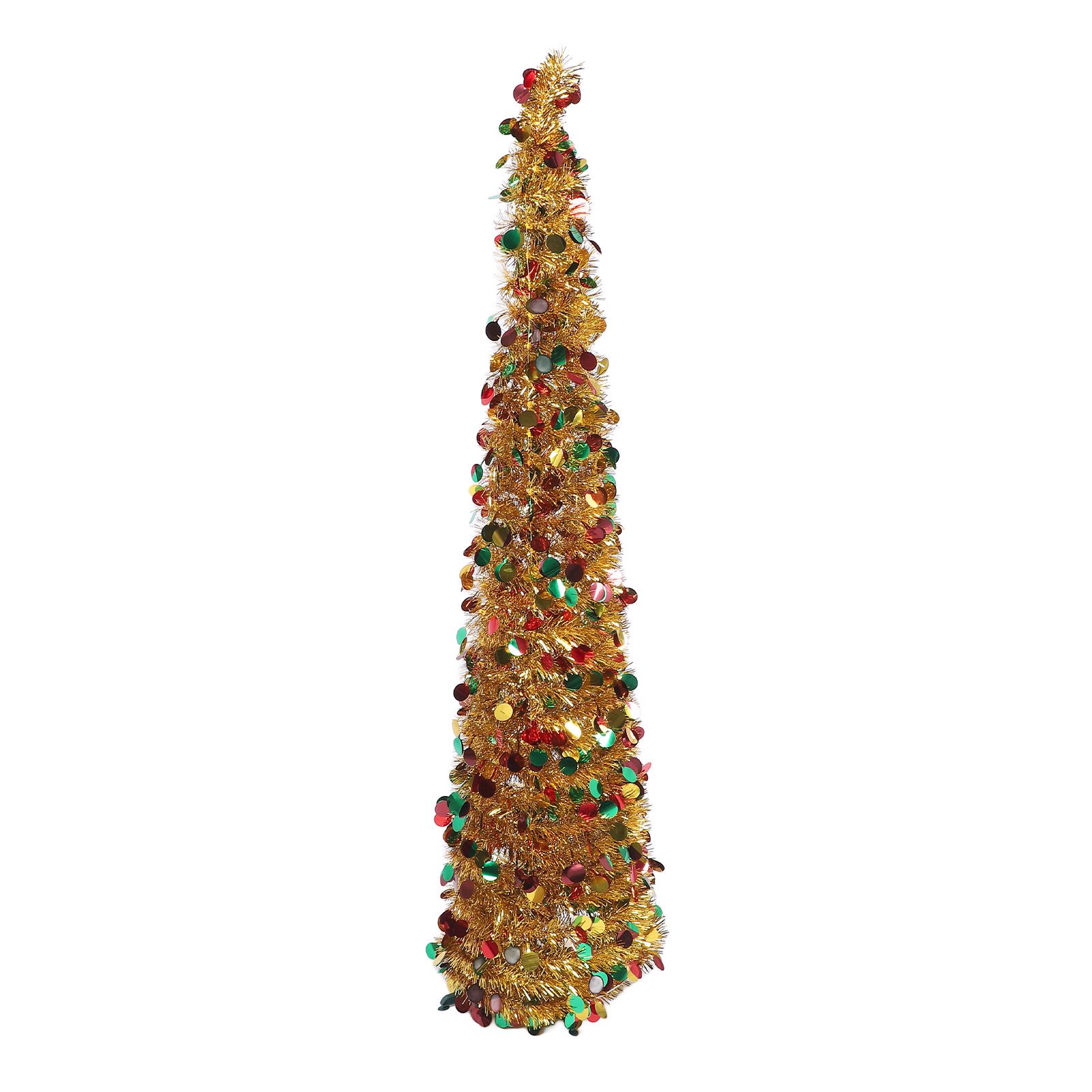 4.9ft PET Foldable Artificial Xmas Tree Sequin Pop Up Xmas Tree for Home view 10
