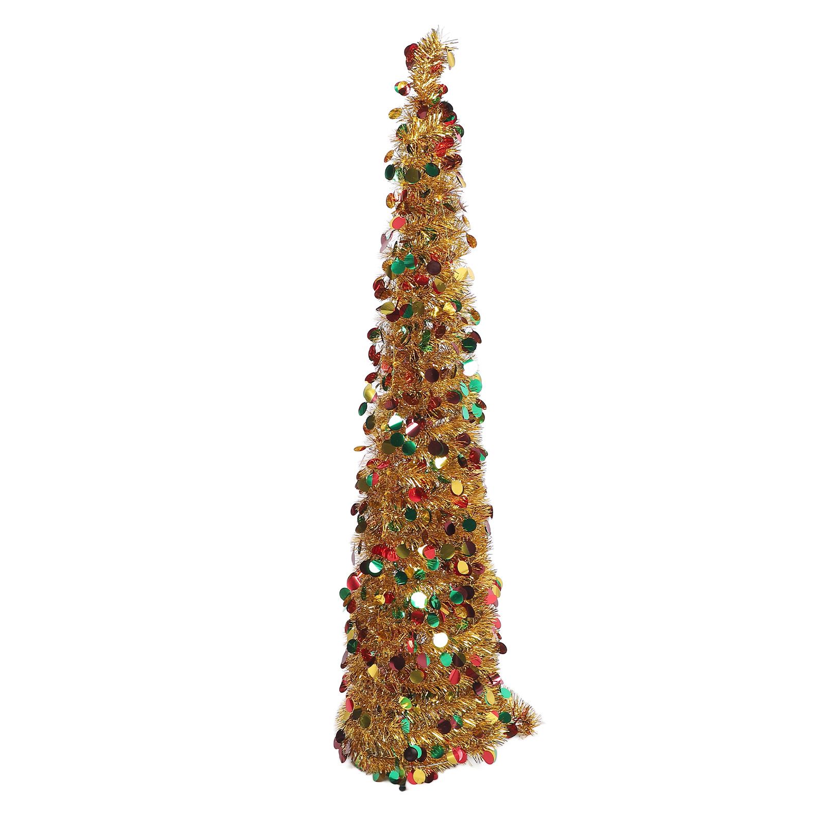 4.9ft PET Foldable Artificial Xmas Tree Sequin Pop Up Xmas Tree for Home view 11