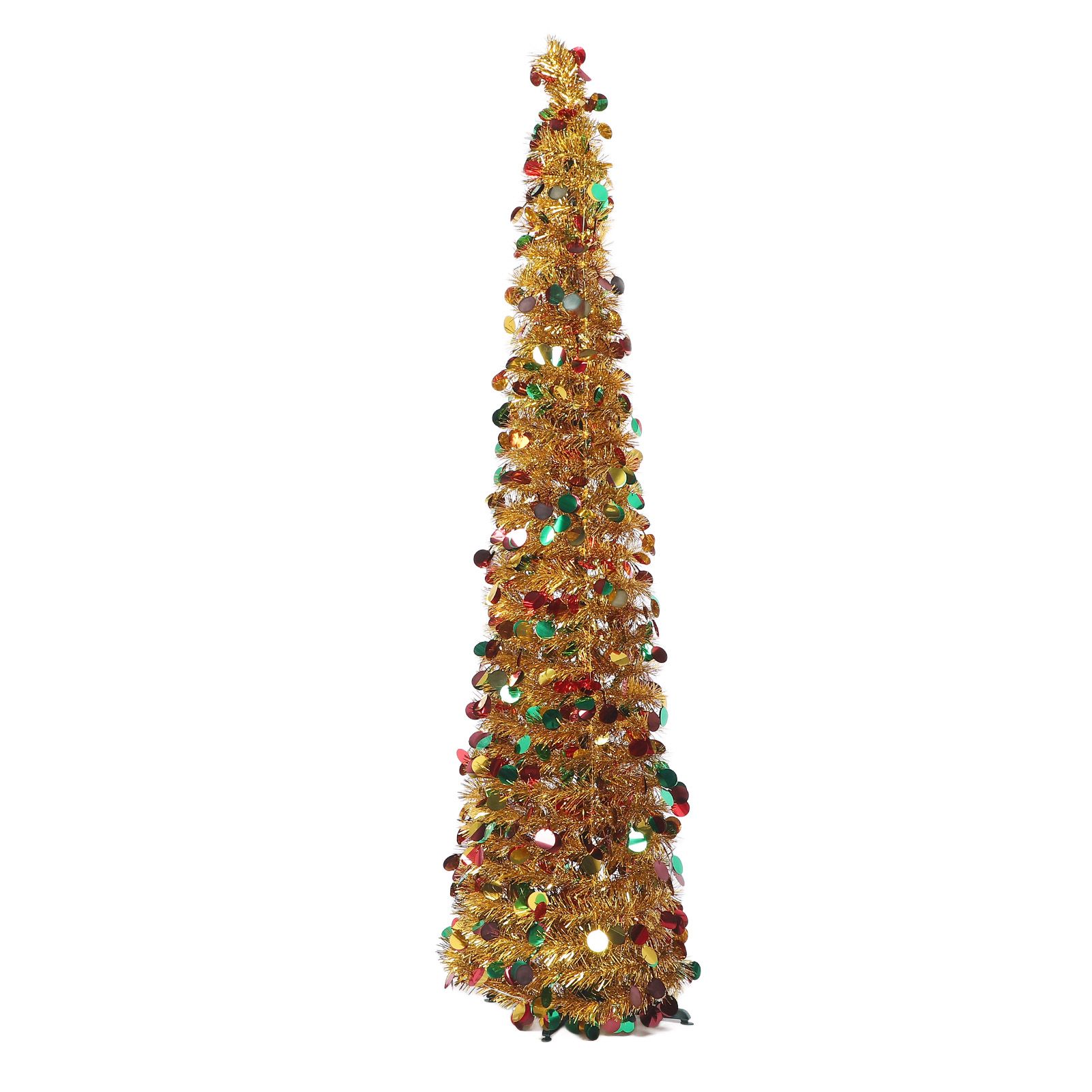 4.9ft PET Foldable Artificial Xmas Tree Sequin Pop Up Xmas Tree for Home view 12