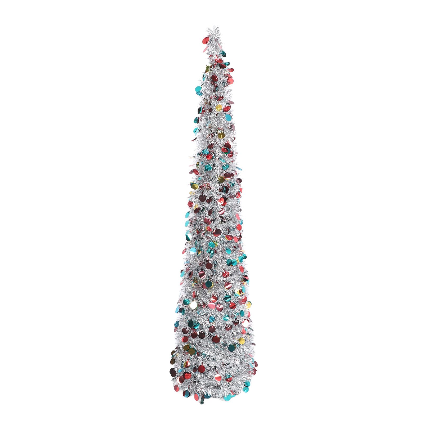 4.9ft PET Foldable Artificial Xmas Tree Sequin Pop Up Xmas Tree for Home view 4