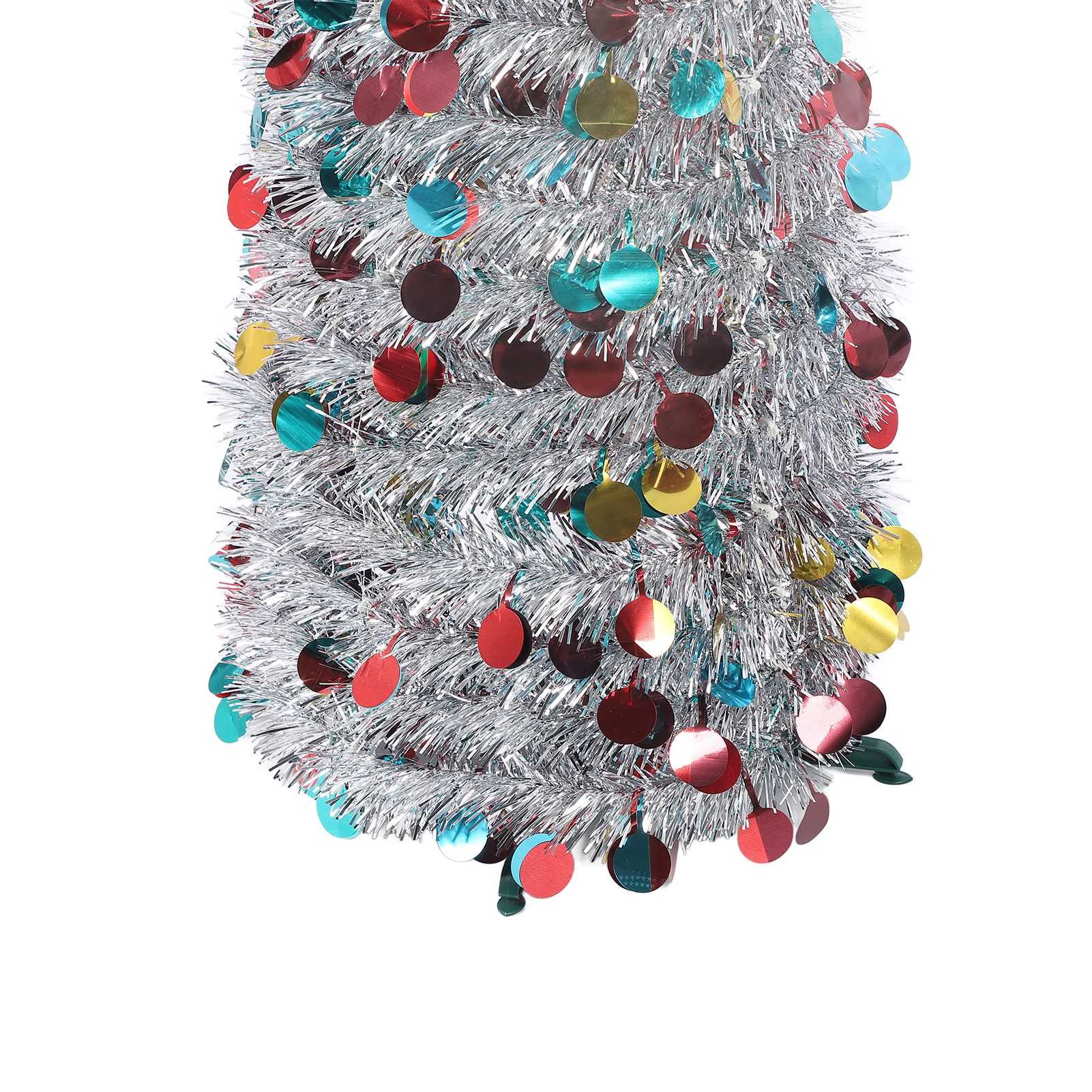 4.9ft PET Foldable Artificial Xmas Tree Sequin Pop Up Xmas Tree for Home view 5