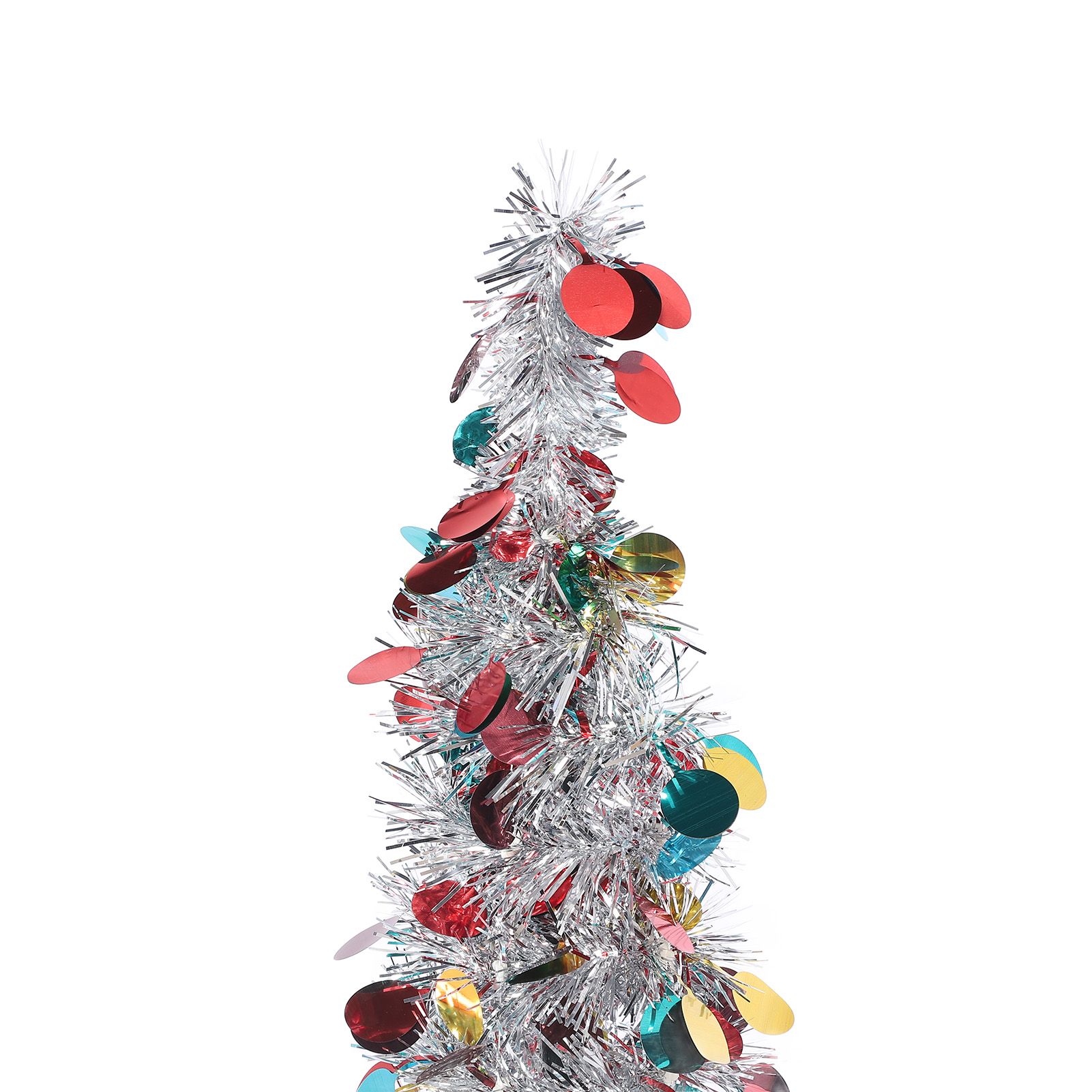 4.9ft PET Foldable Artificial Xmas Tree Sequin Pop Up Xmas Tree for Home view 7