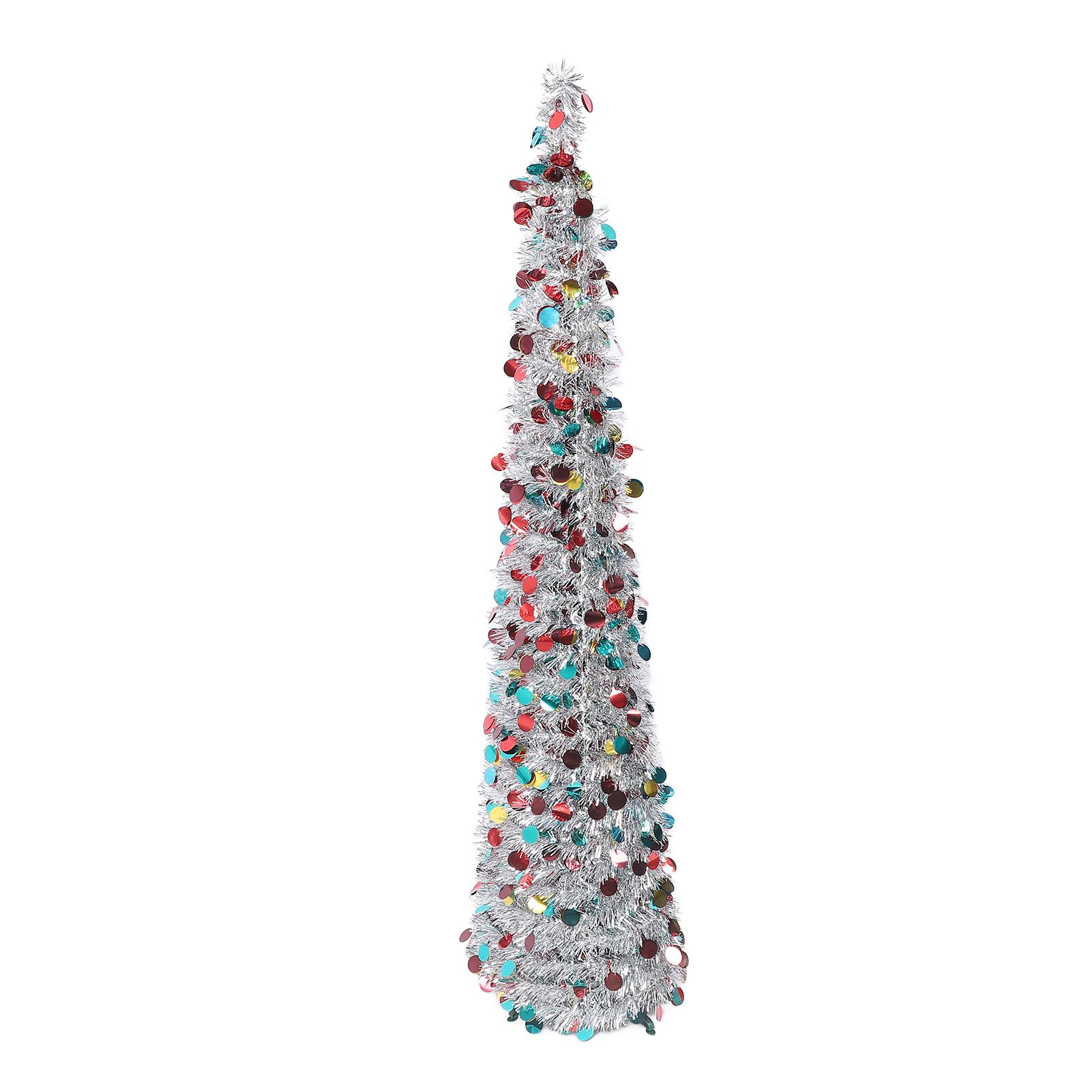 4.9ft PET Foldable Artificial Xmas Tree Sequin Pop Up Xmas Tree for Home view 9