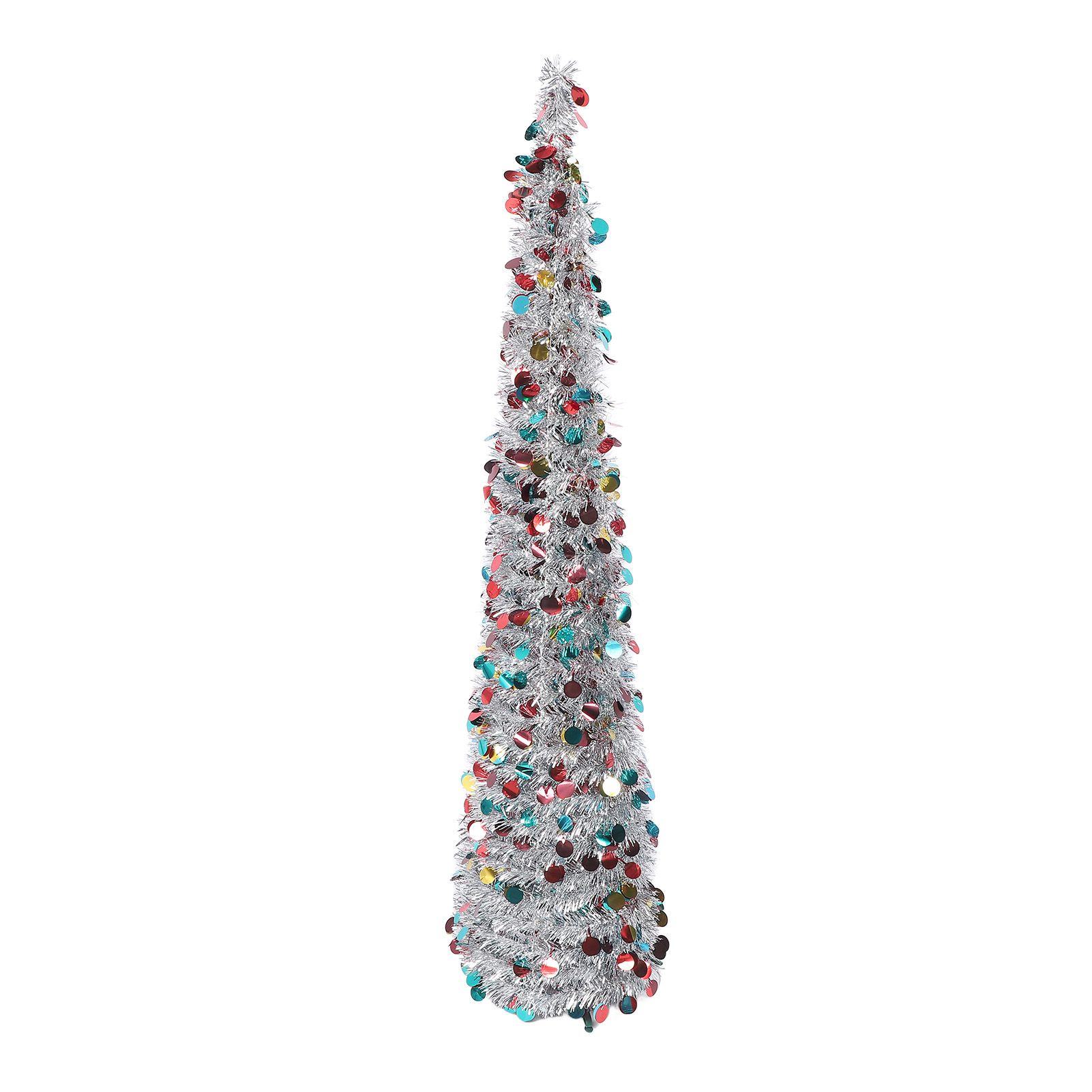 4.9ft PET Foldable Artificial Xmas Tree Sequin Pop Up Xmas Tree for Home view 10