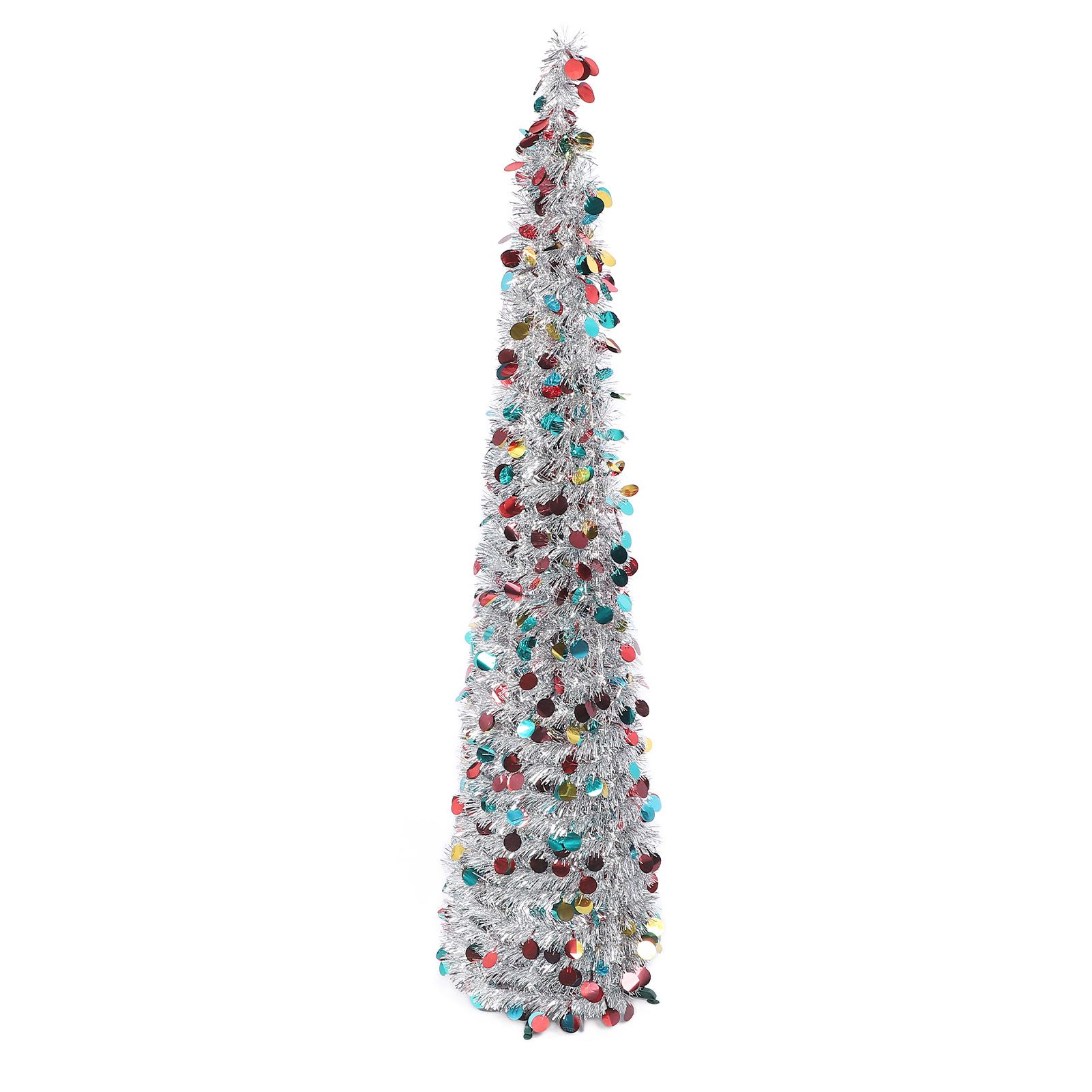 4.9ft PET Foldable Artificial Xmas Tree Sequin Pop Up Xmas Tree for Home view 11