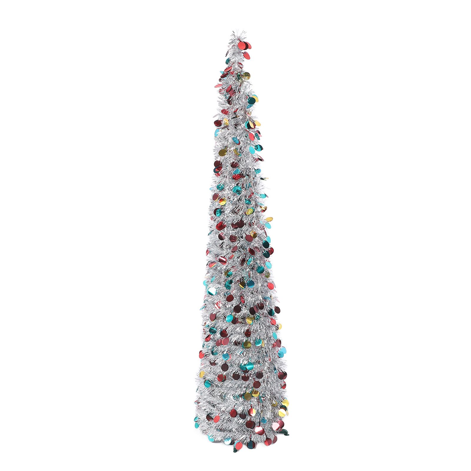 4.9ft PET Foldable Artificial Xmas Tree Sequin Pop Up Xmas Tree for Home view 12