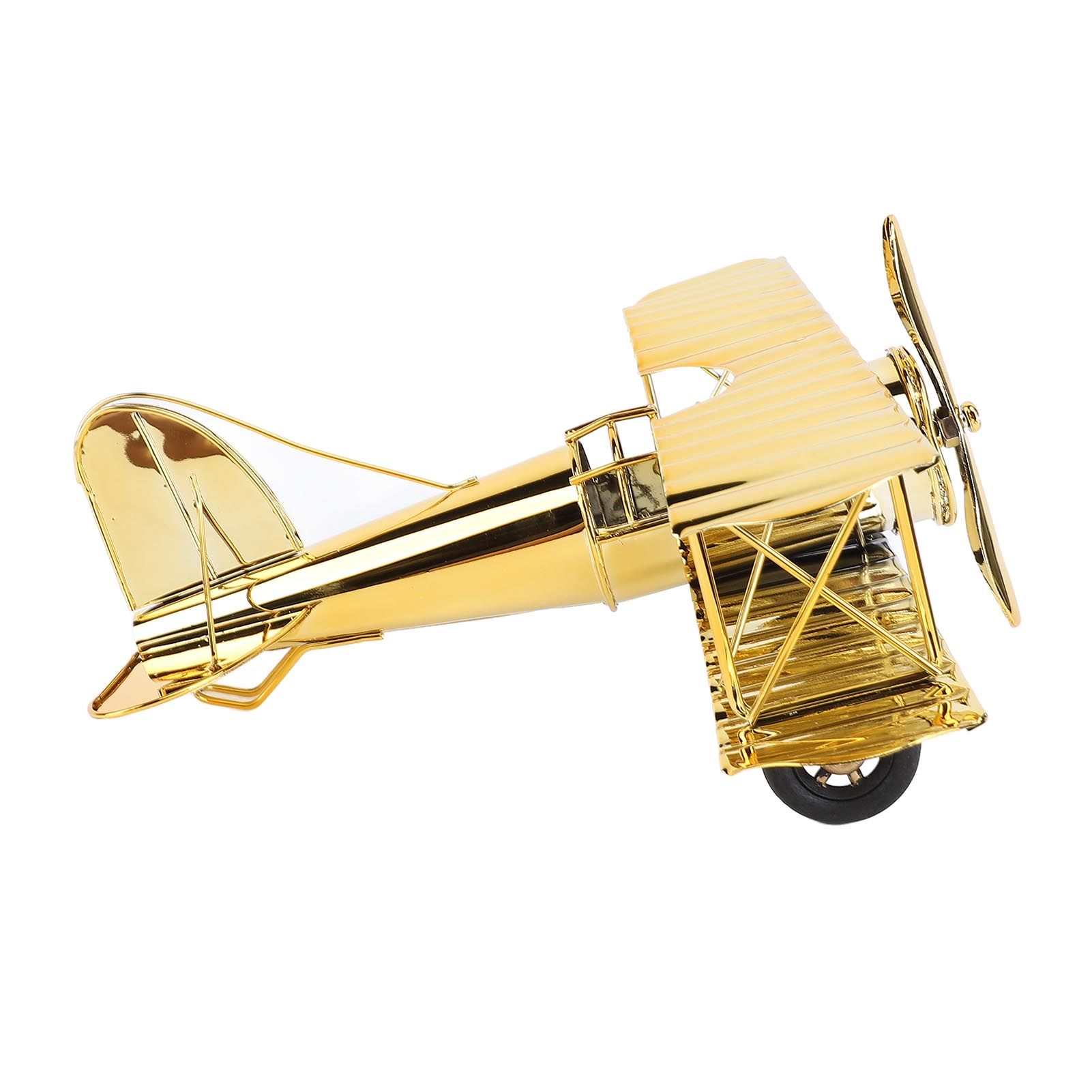 Large Vintage Airplane Model Simulation Retro Iron Airplane Ornament — image 1