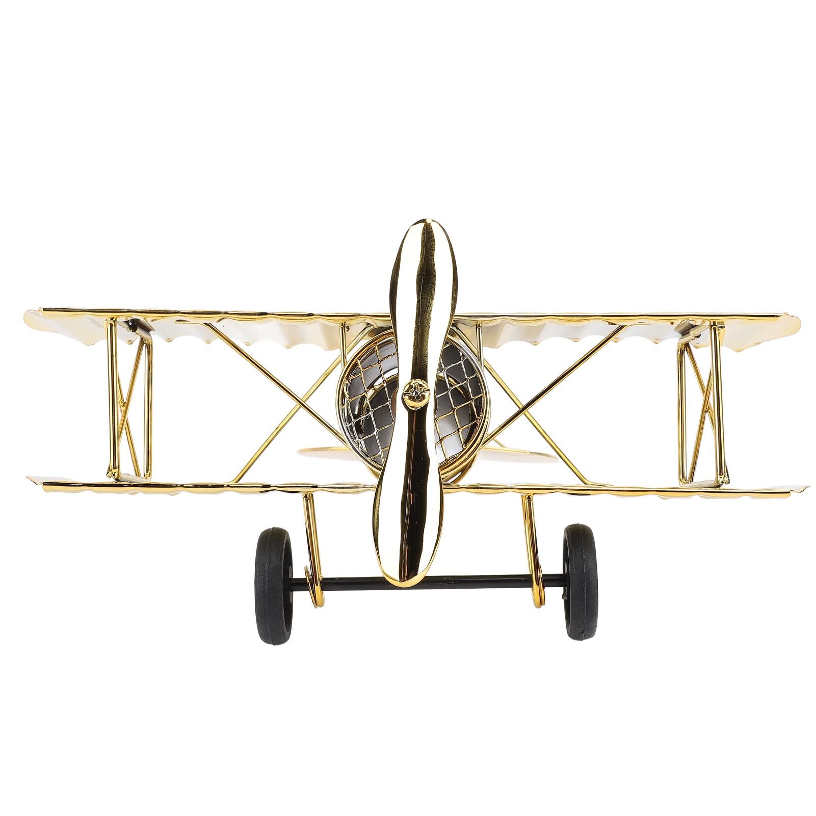 Large Vintage Airplane Model Simulation Retro Iron Airplane Ornament view 4