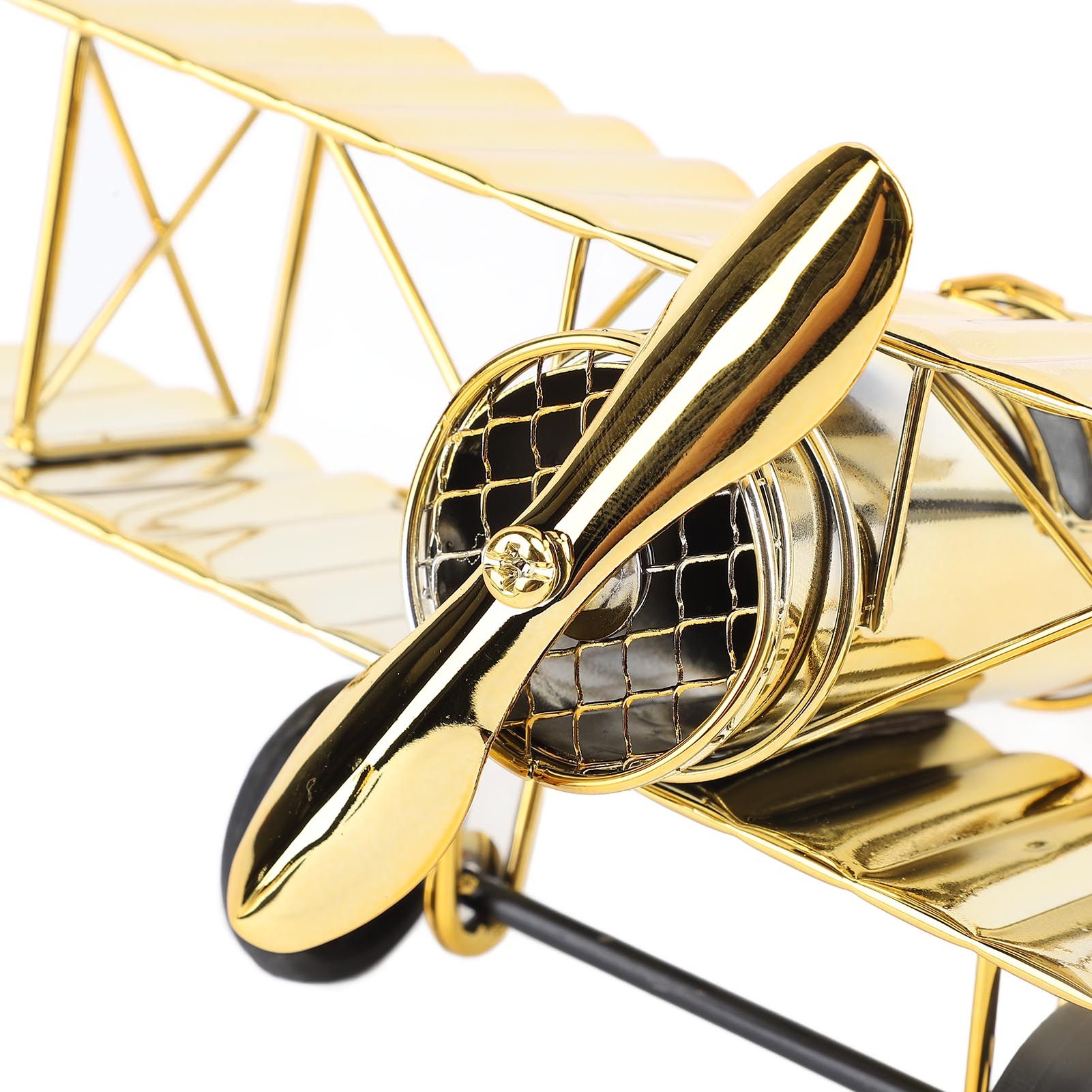 Large Vintage Airplane Model Simulation Retro Iron Airplane Ornament view 7