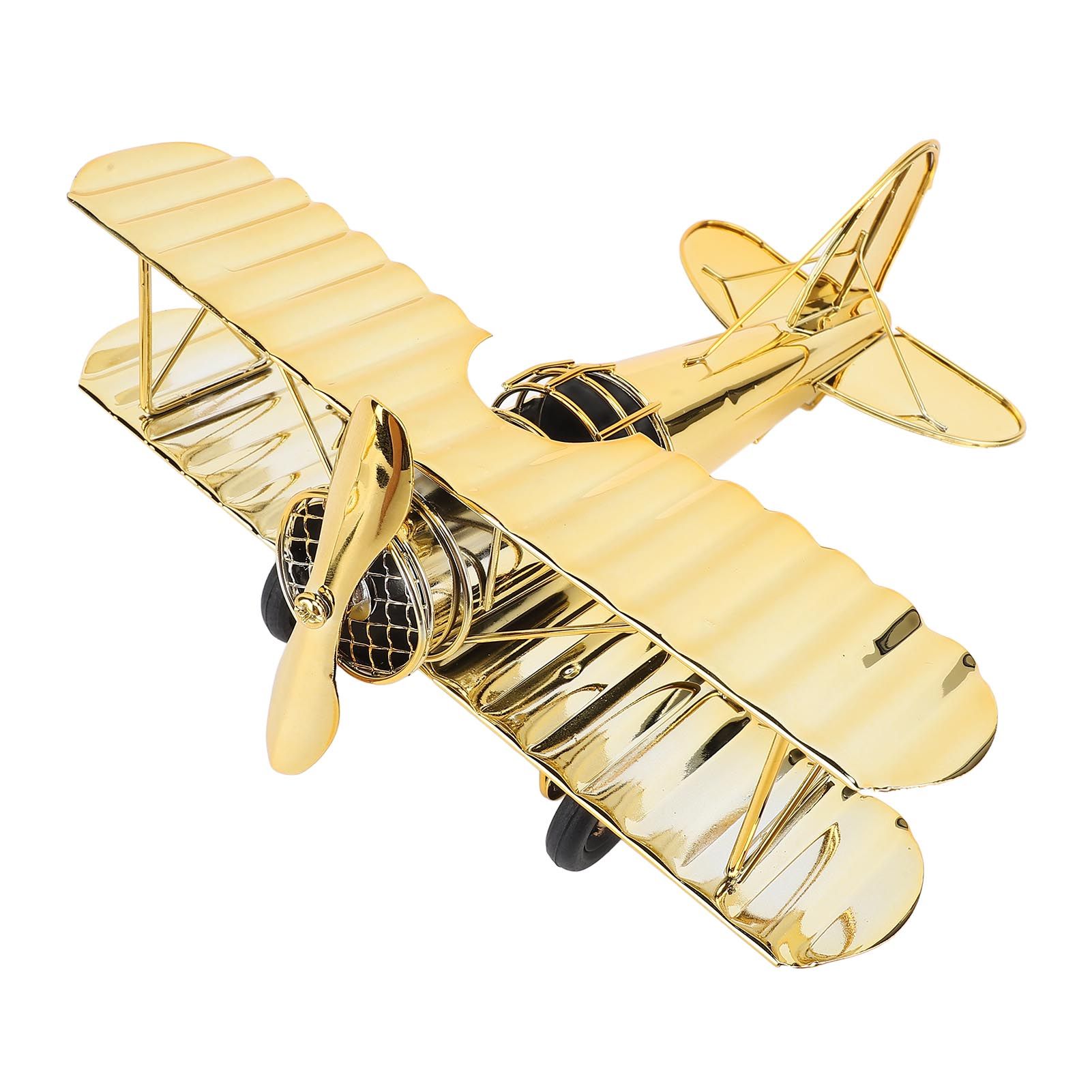 Large Vintage Airplane Model Simulation Retro Iron Airplane Ornament view 8