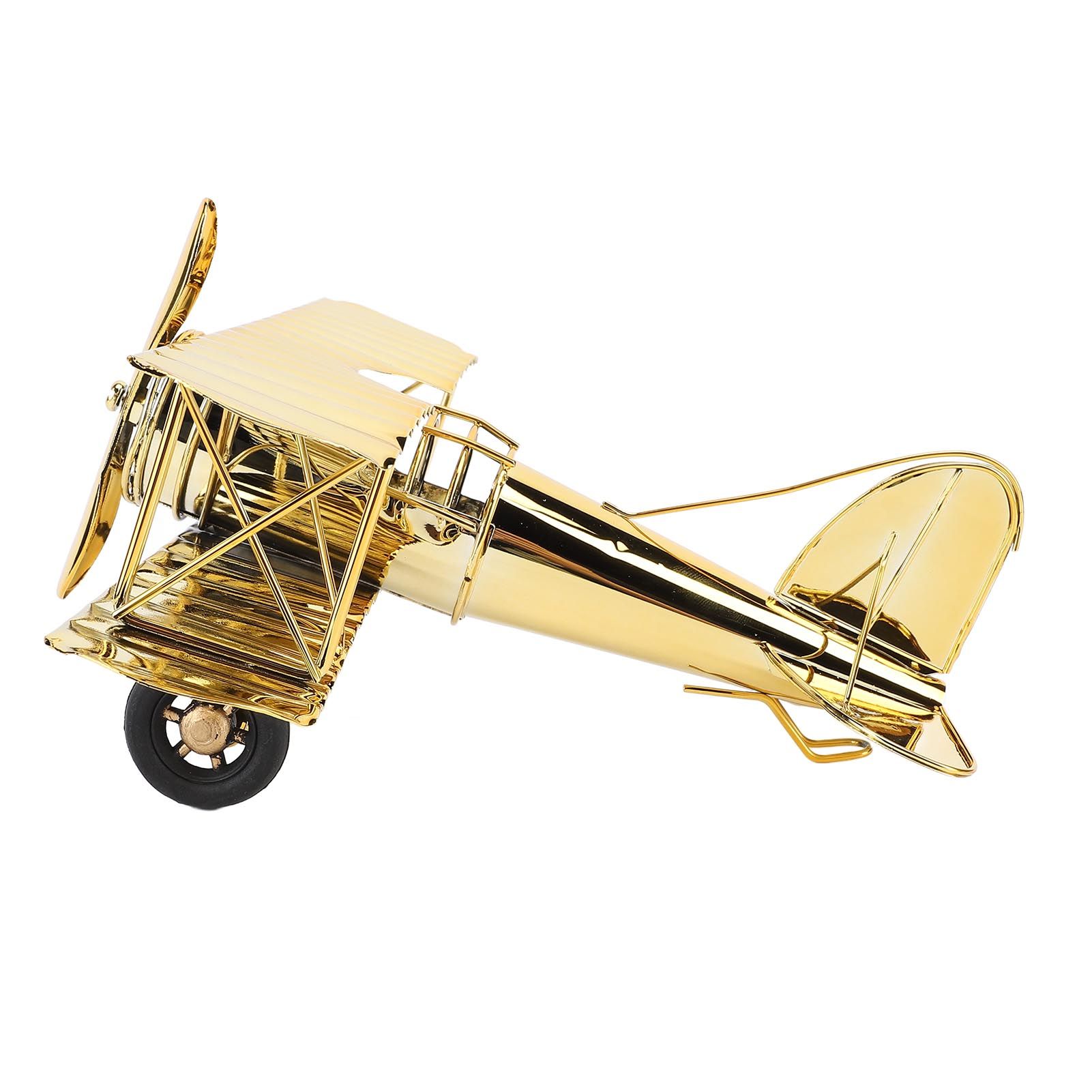Large Vintage Airplane Model Simulation Retro Iron Airplane Ornament view 11
