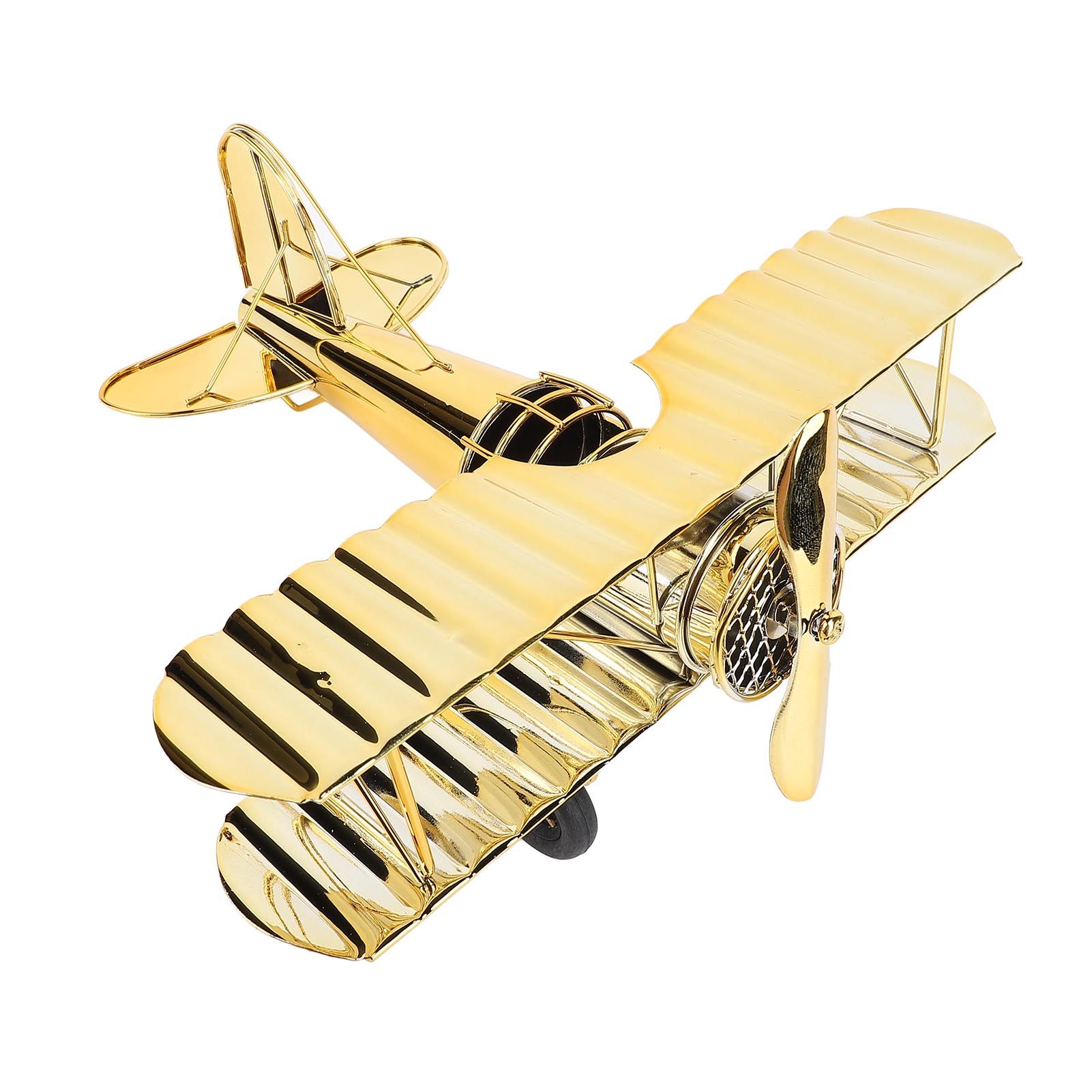 Large Vintage Airplane Model Simulation Retro Iron Airplane Ornament view 12