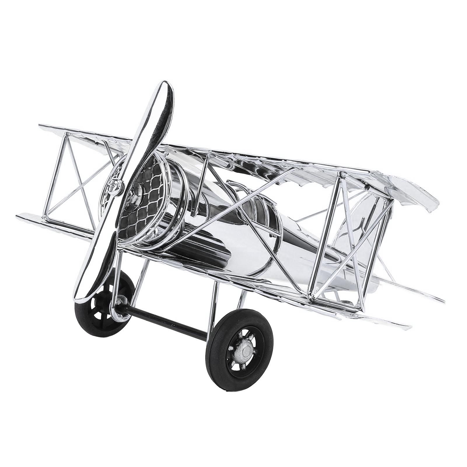 Large Vintage Airplane Model Simulation Retro Iron Airplane Ornament view 3