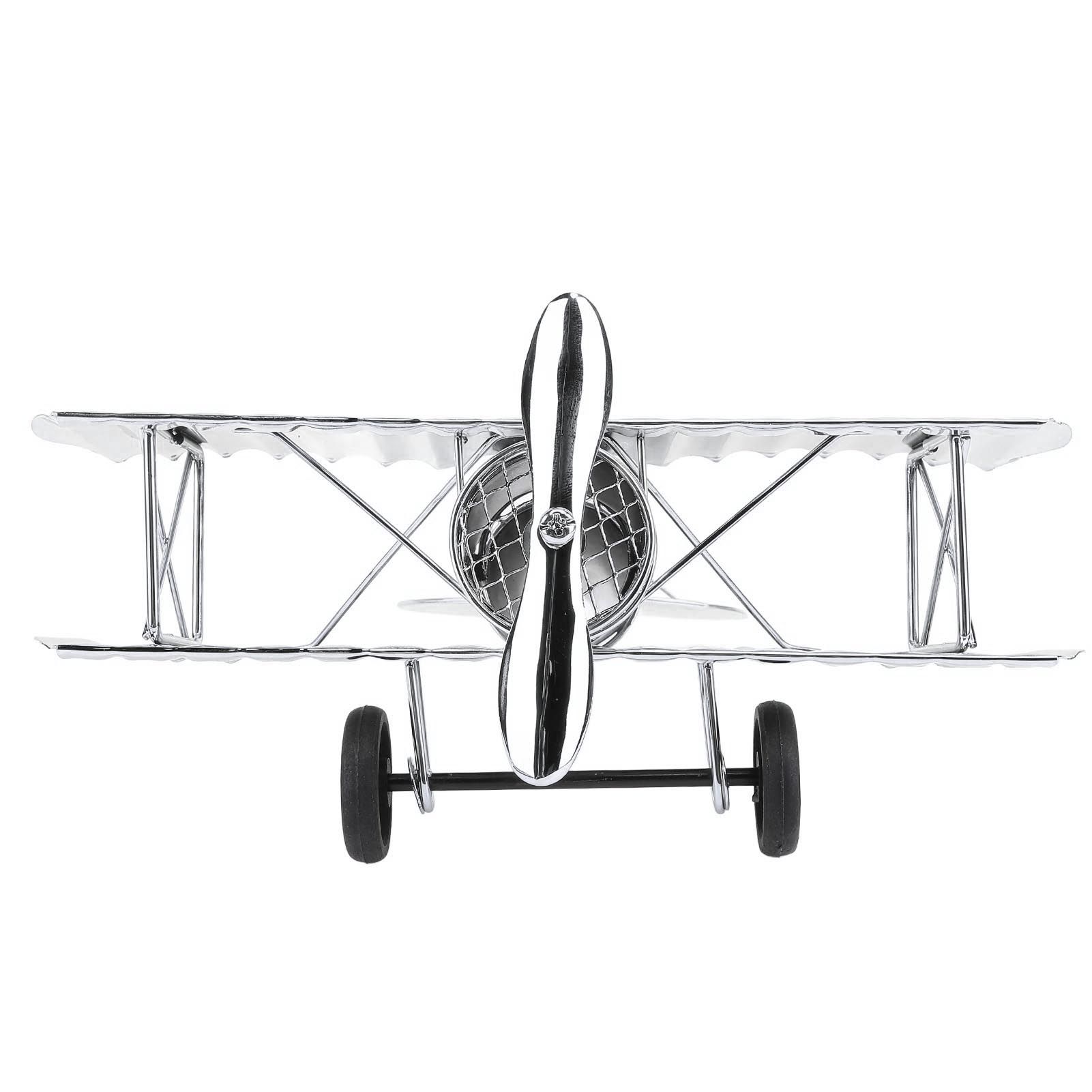 Large Vintage Airplane Model Simulation Retro Iron Airplane Ornament view 4