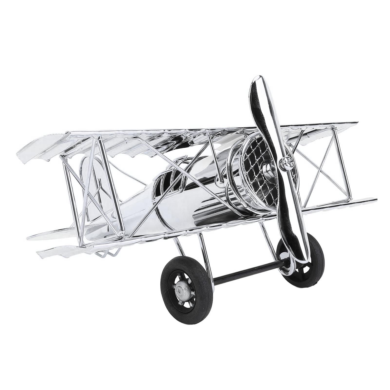 Large Vintage Airplane Model Simulation Retro Iron Airplane Ornament view 6
