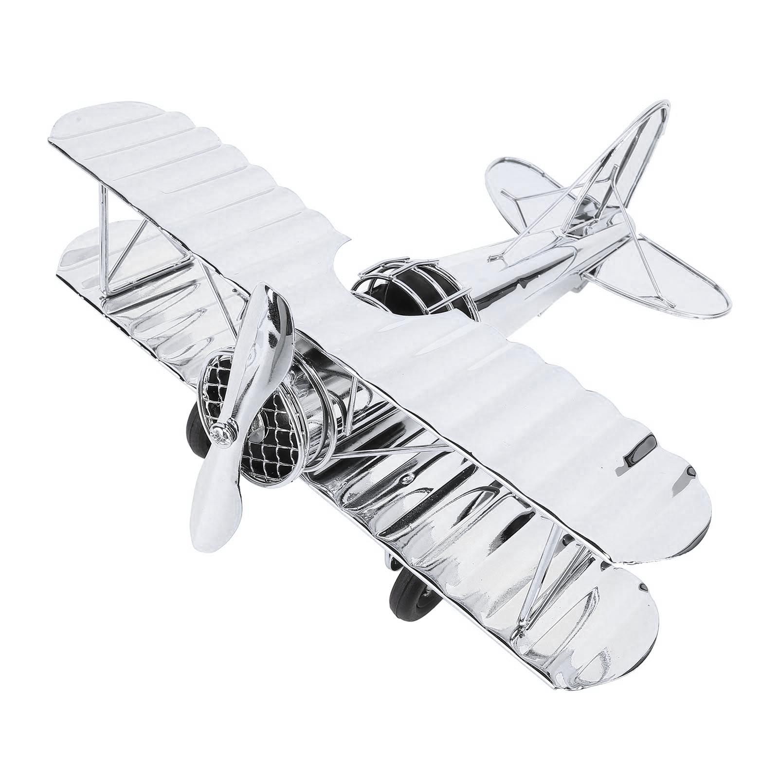Large Vintage Airplane Model Simulation Retro Iron Airplane Ornament view 8