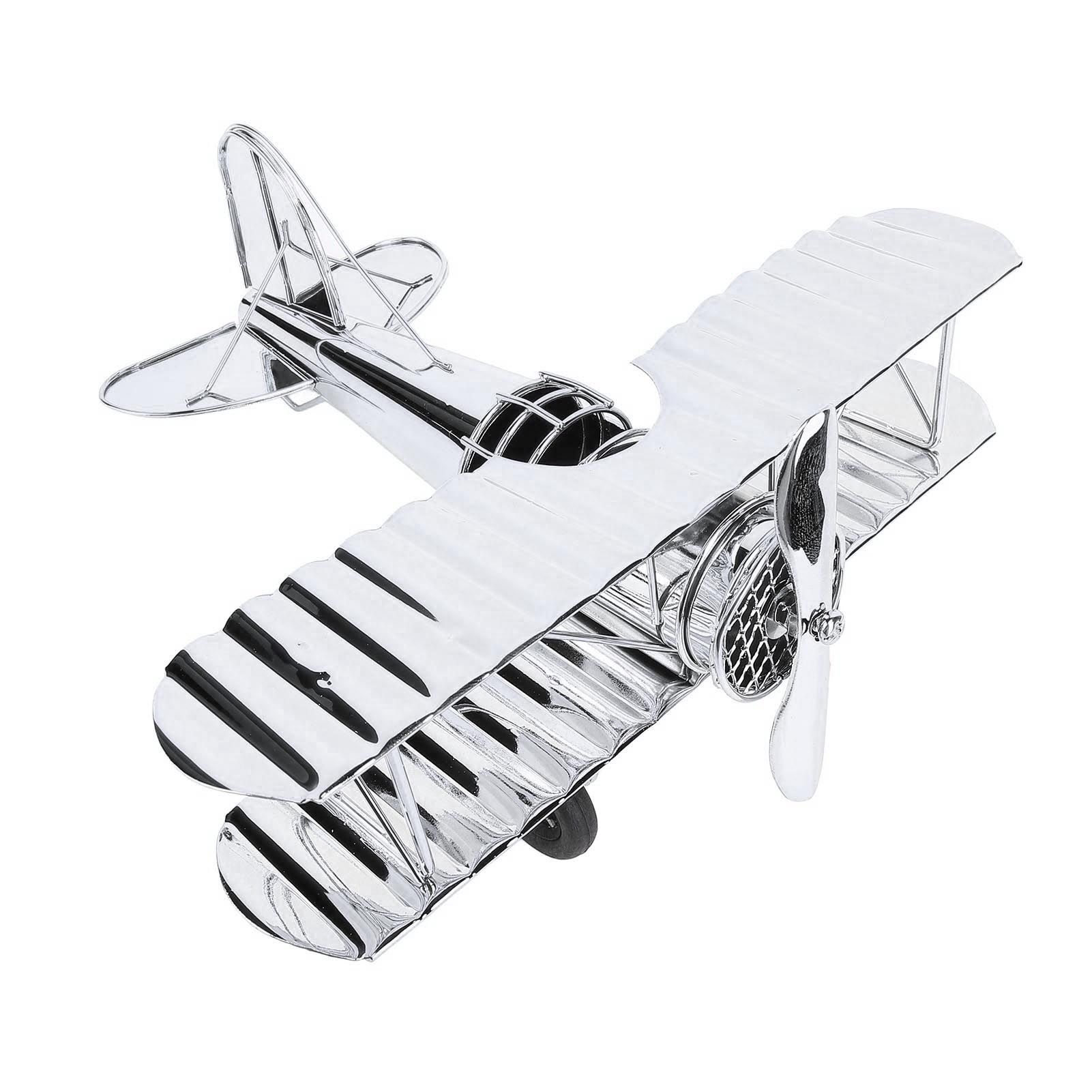Large Vintage Airplane Model Simulation Retro Iron Airplane Ornament view 12