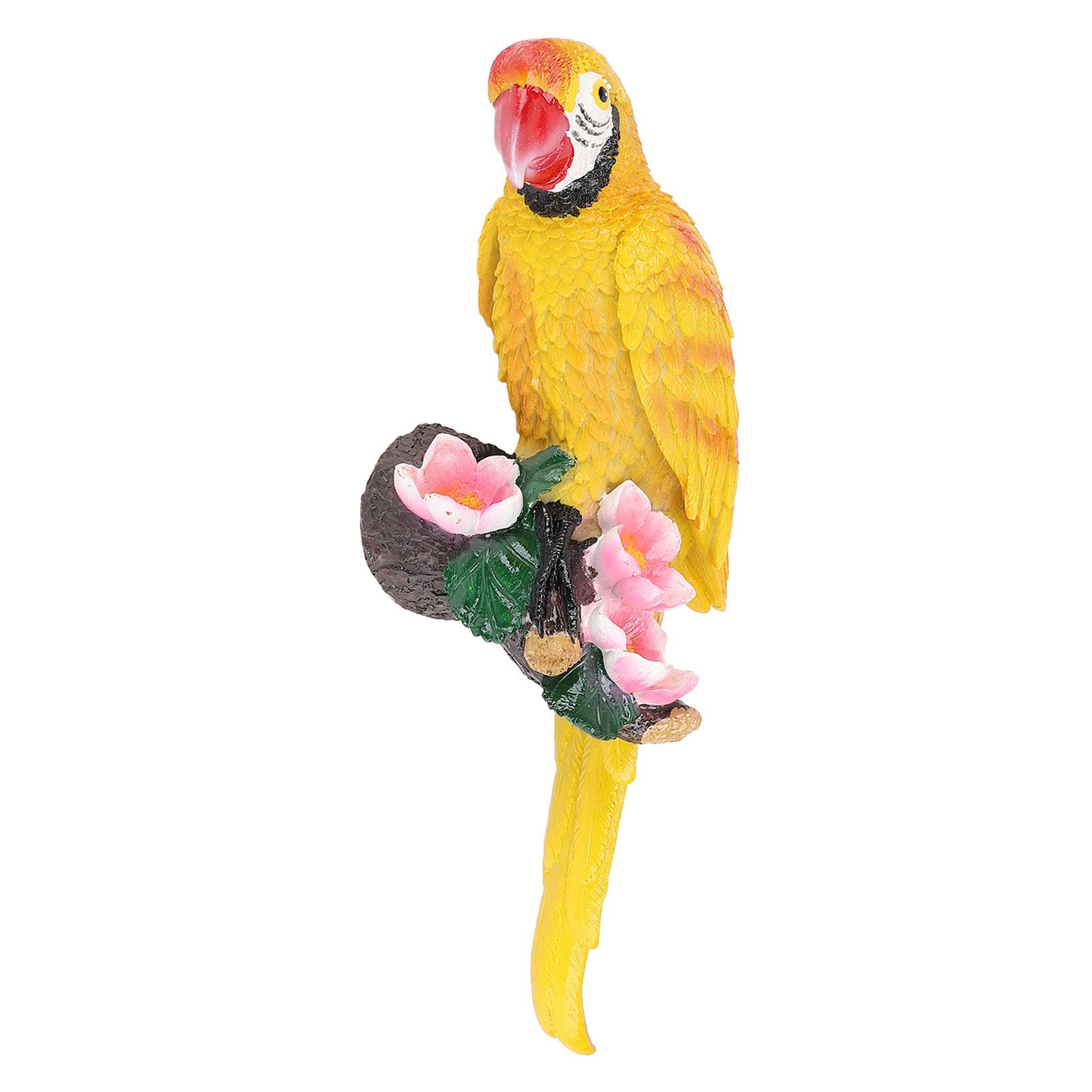 Hanging Parrots Sculpture Decorative Realistic Animal Parrots Garden Statues — image 1