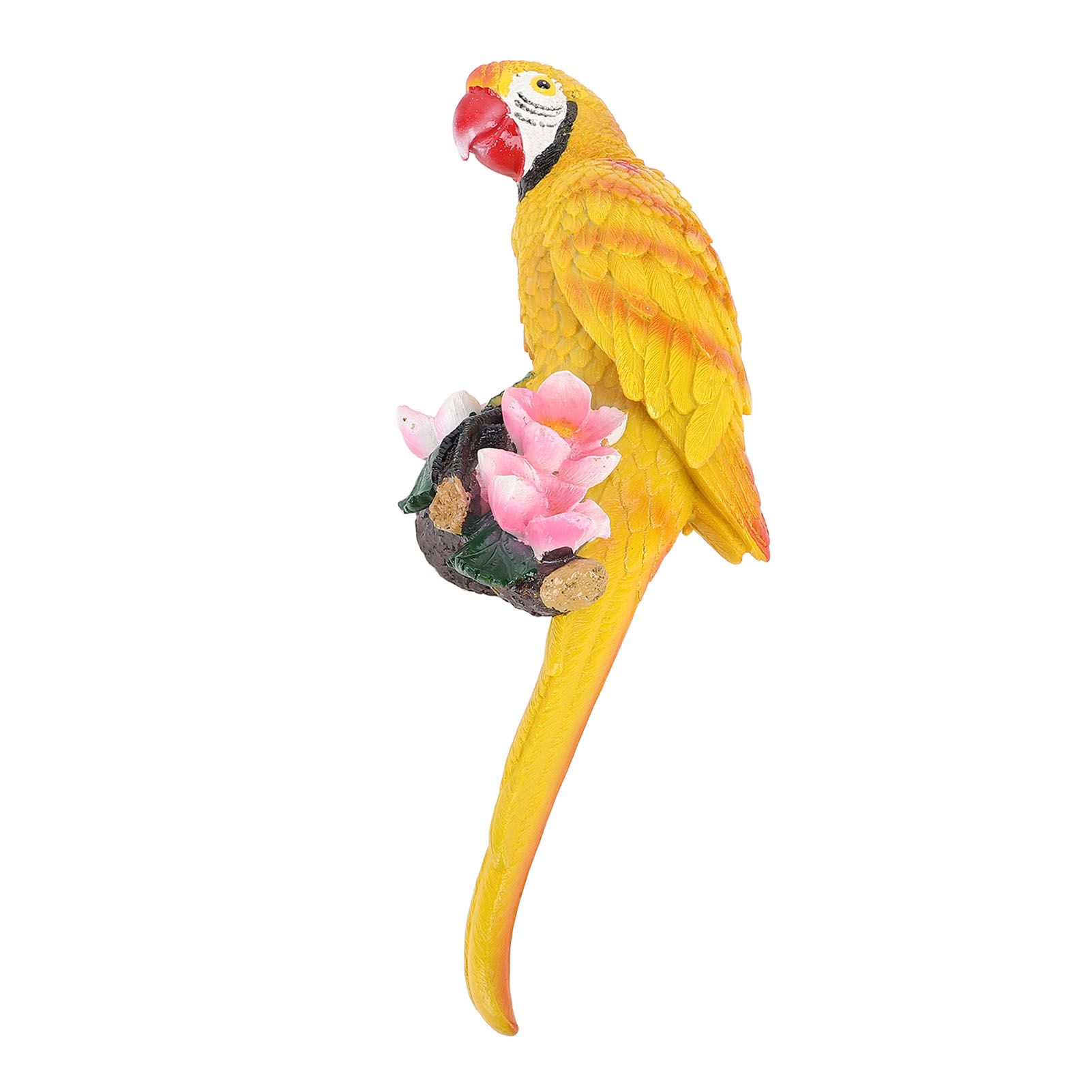Hanging Parrots Sculpture Decorative Realistic Animal Parrots Garden Statues view 8