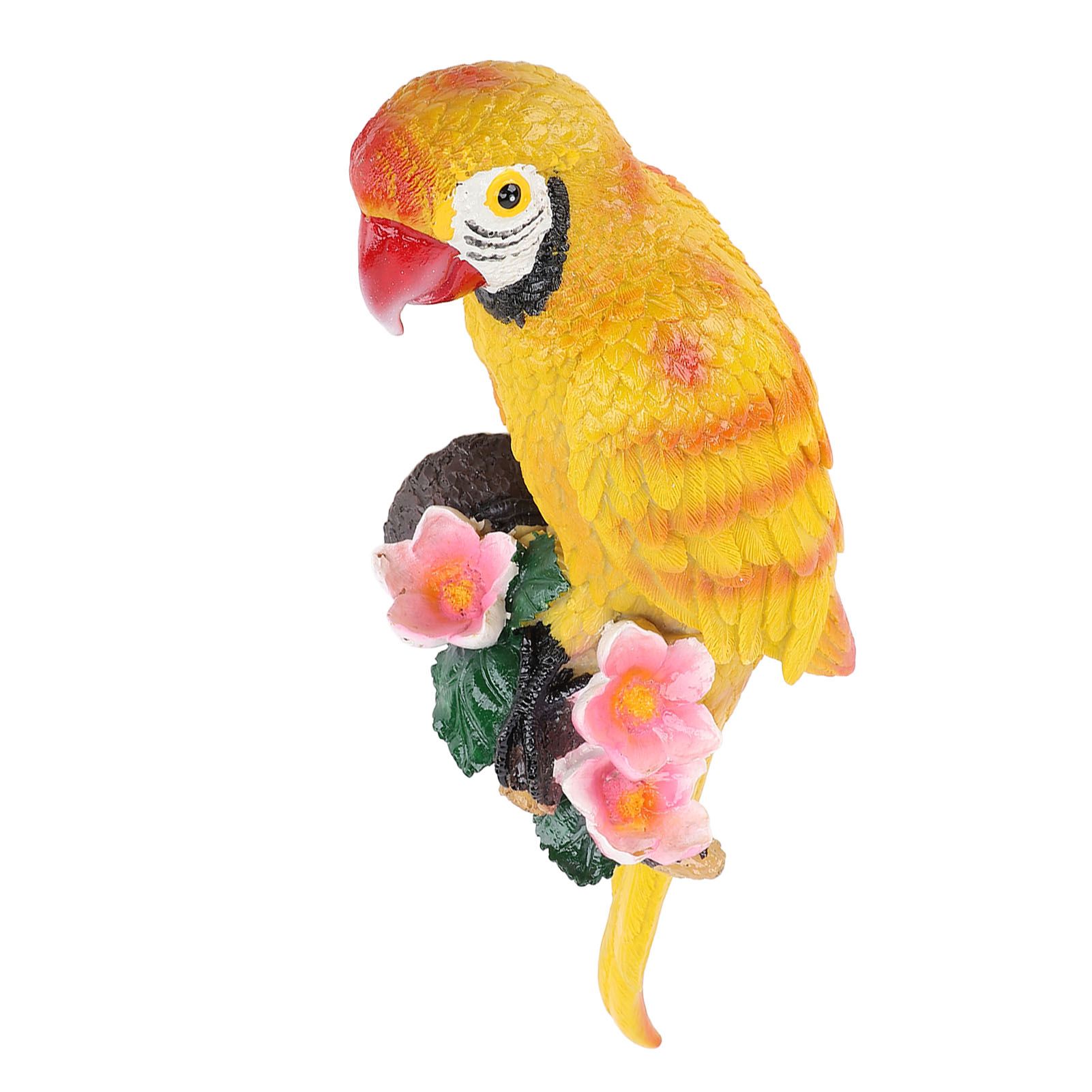 Hanging Parrots Sculpture Decorative Realistic Animal Parrots Garden Statues view 11