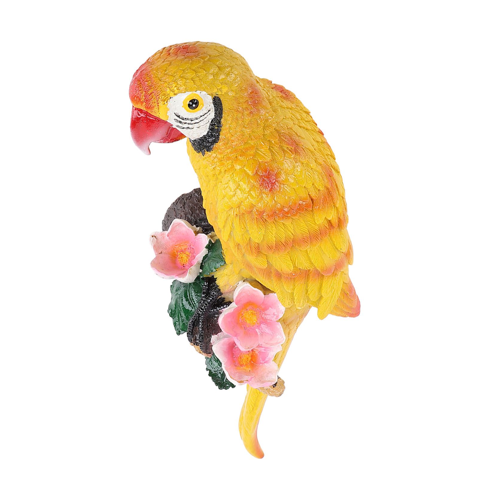 Hanging Parrots Sculpture Decorative Realistic Animal Parrots Garden Statues view 12