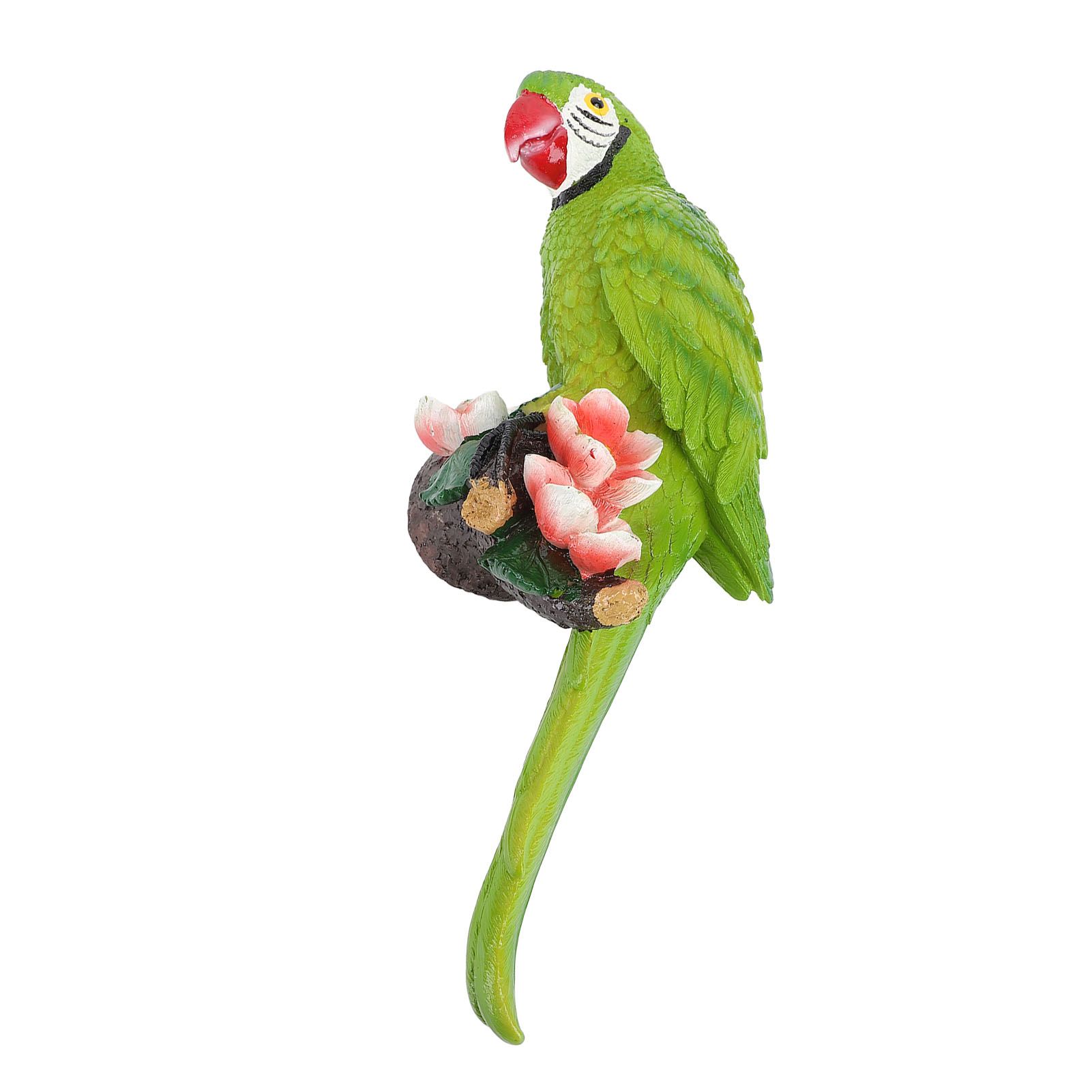 Hanging Parrots Sculpture Decorative Realistic Animal Parrots Garden Statues view 4