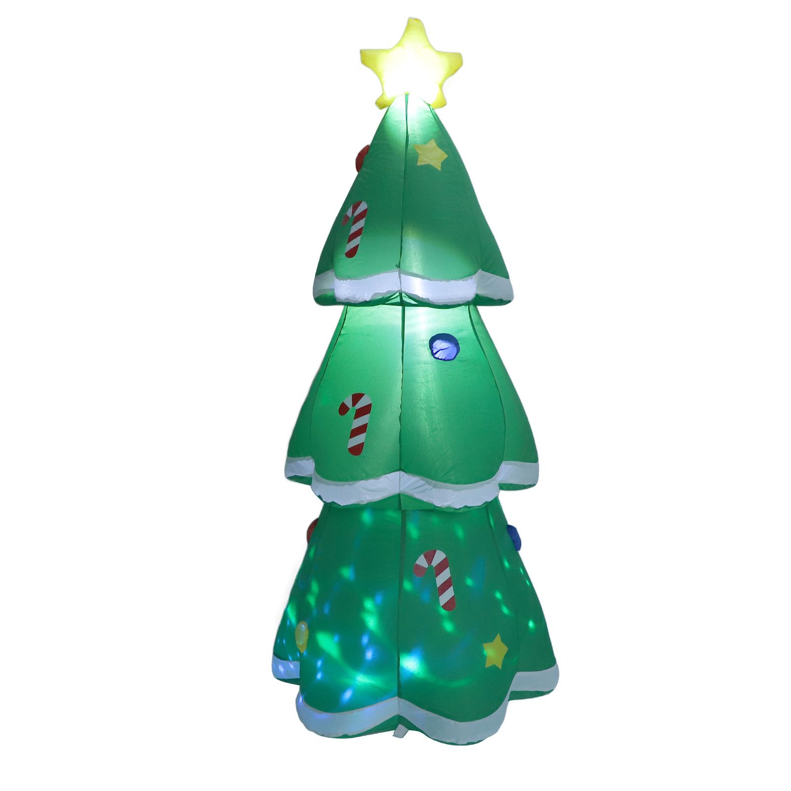 4.9FT Inflatable Xmas Tree LED Lighted 210T Polyester IP44 Water Resistant view 11