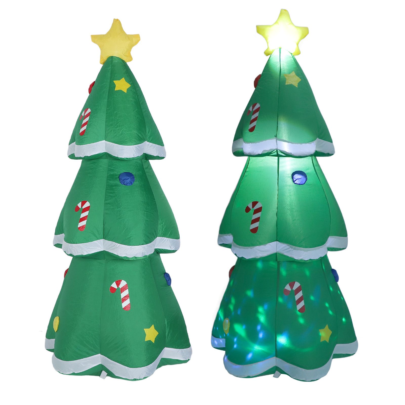 4.9FT Inflatable Xmas Tree LED Lighted 210T Polyester IP44 Water Resistant view 12