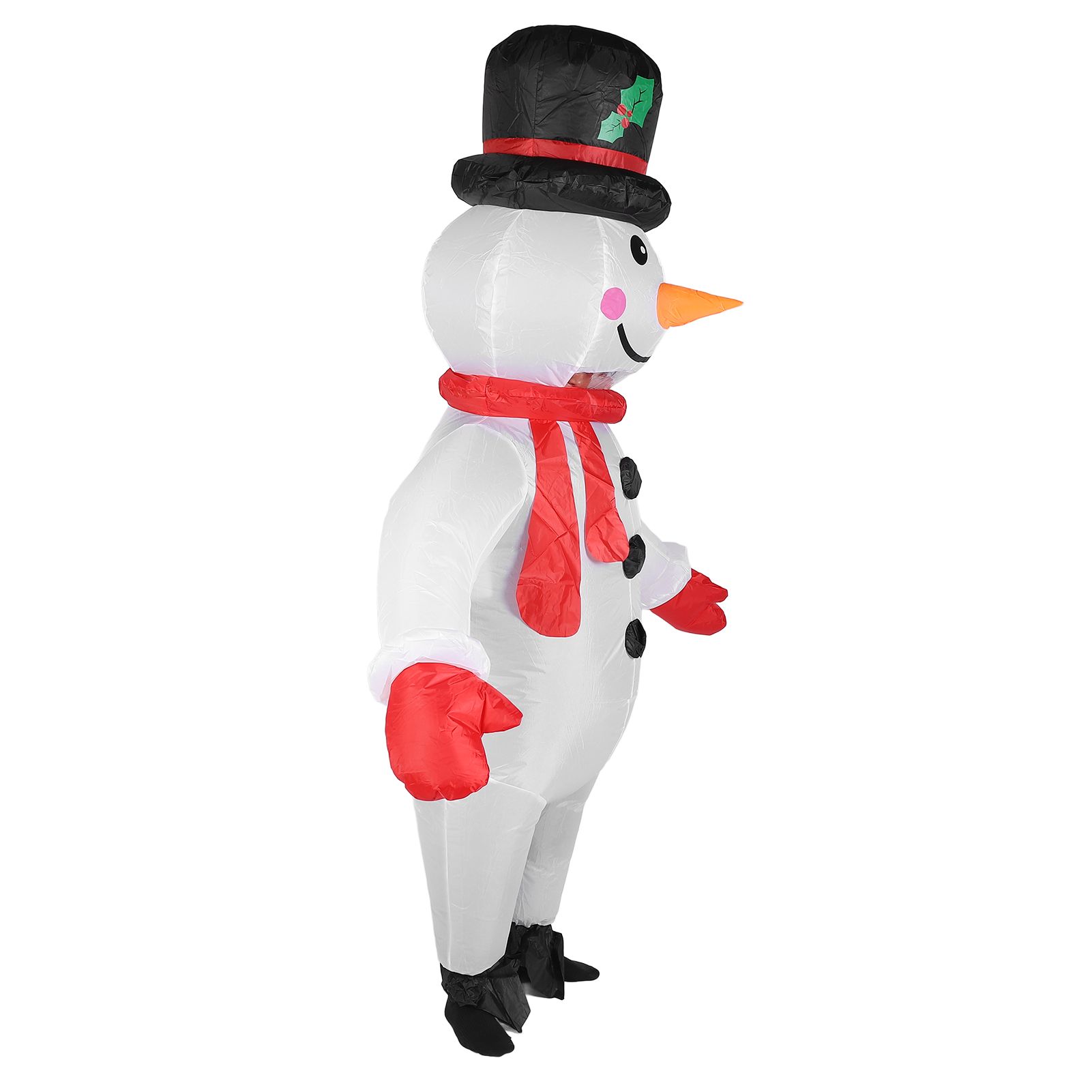 5.9ft Snowman Inflatable Costume Water Resistant Funny Snowman Blow Up Suit view 4