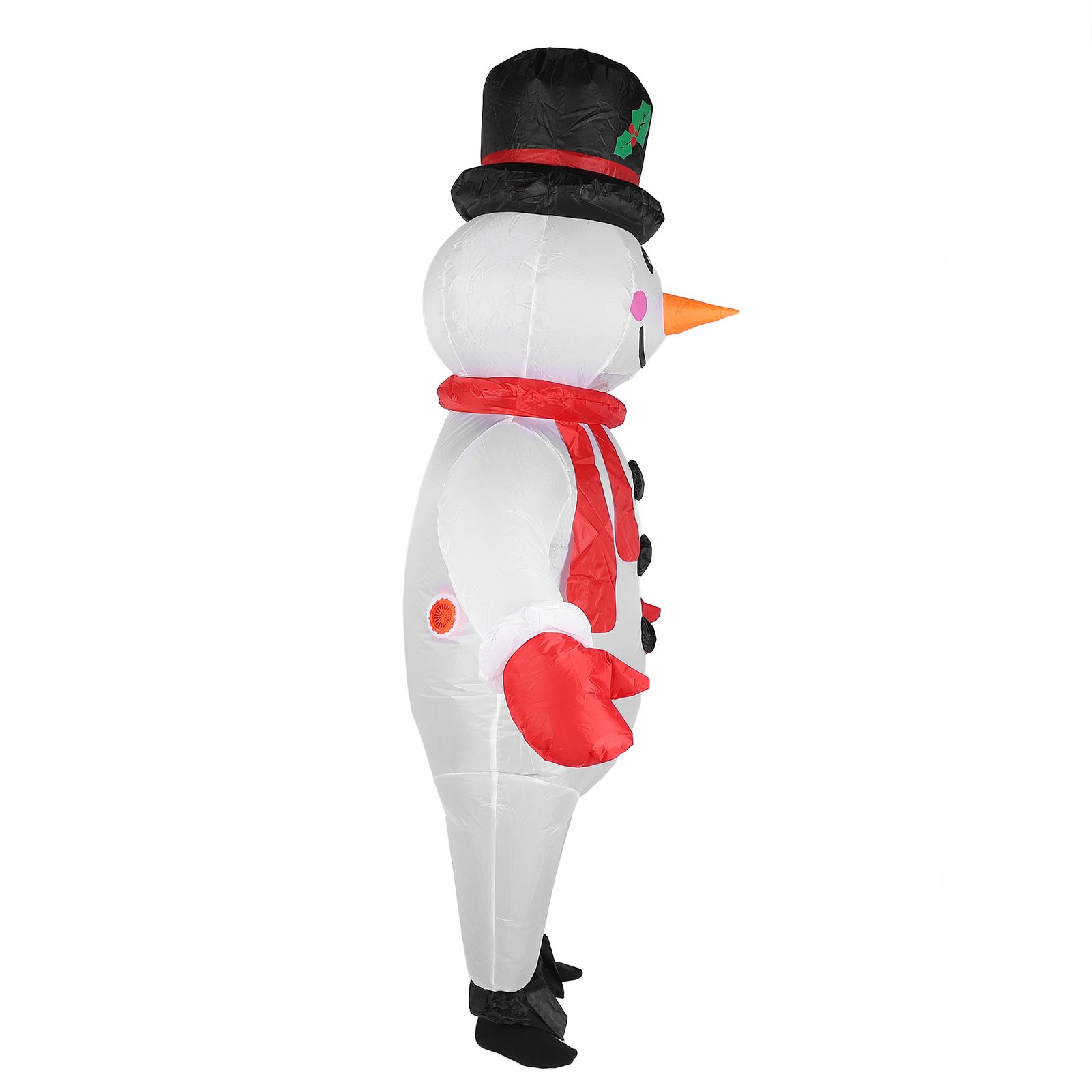 5.9ft Snowman Inflatable Costume Water Resistant Funny Snowman Blow Up Suit view 6