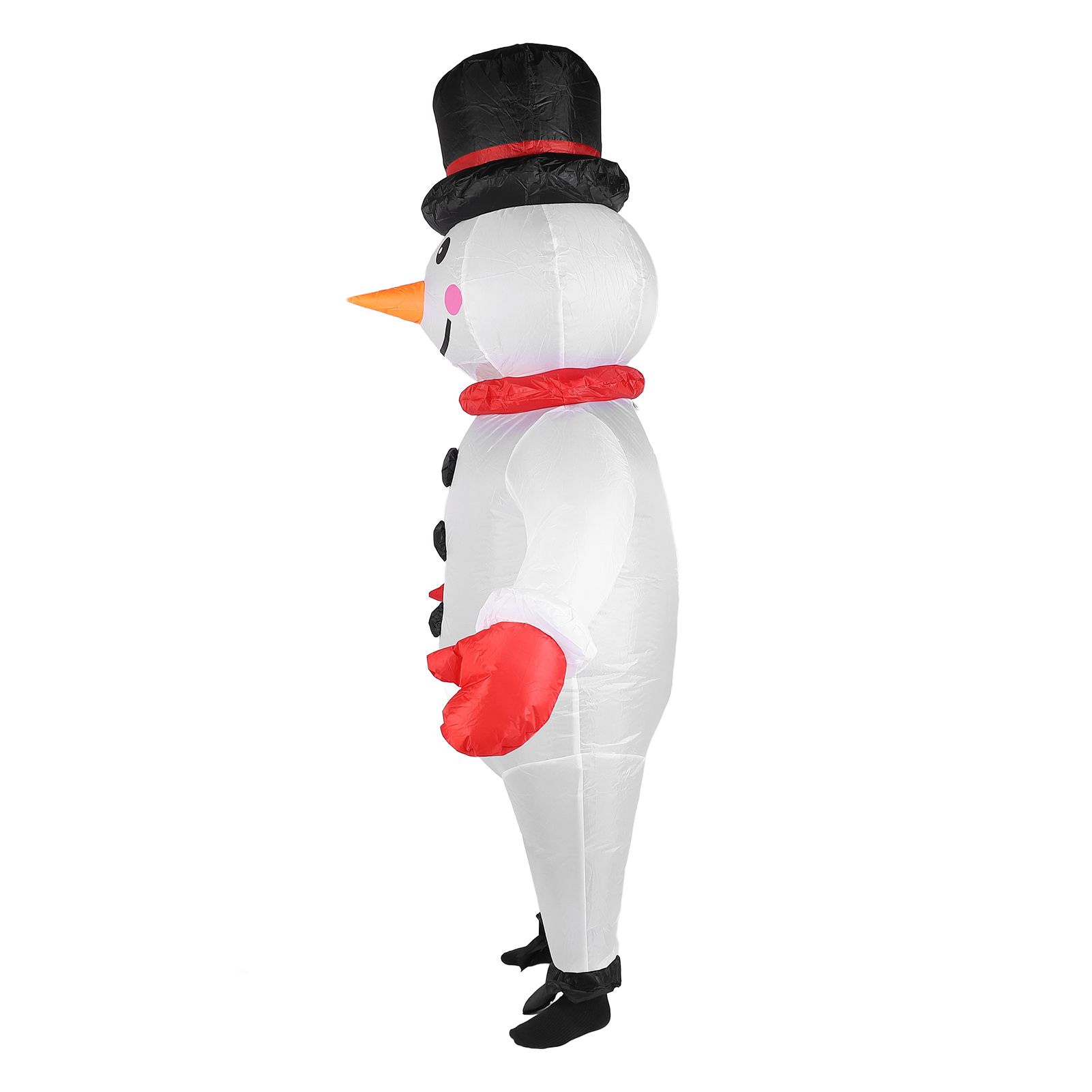 5.9ft Snowman Inflatable Costume Water Resistant Funny Snowman Blow Up Suit view 10